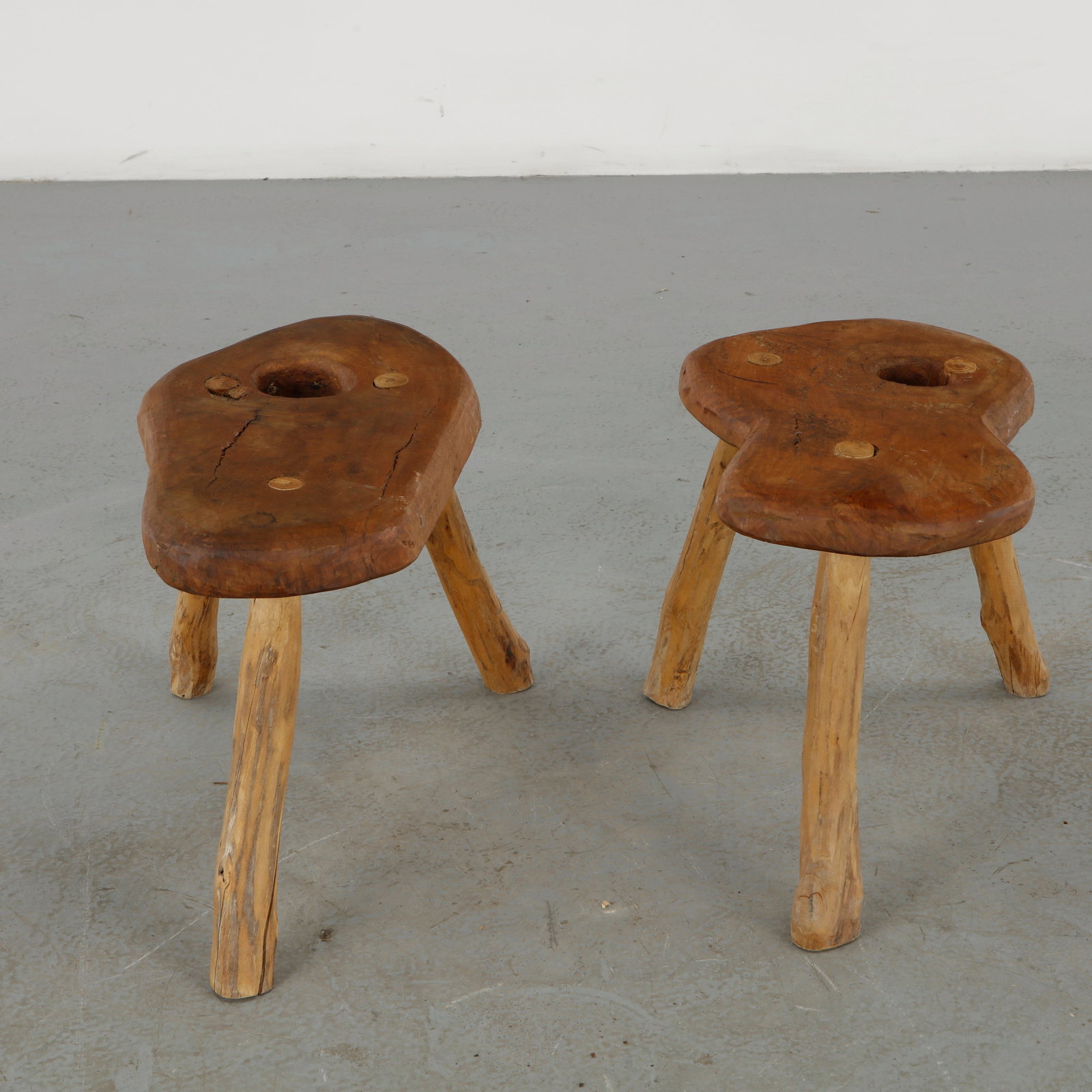 Root Wood Table with Stools, 1960s - 16