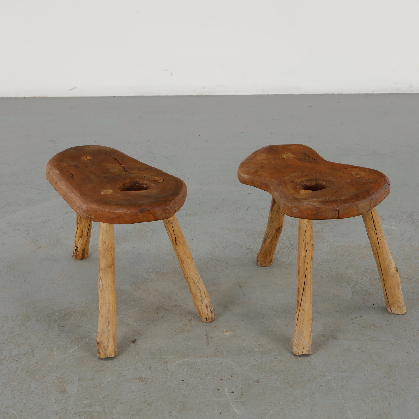 Root Wood Table with Stools, 1960s - 19