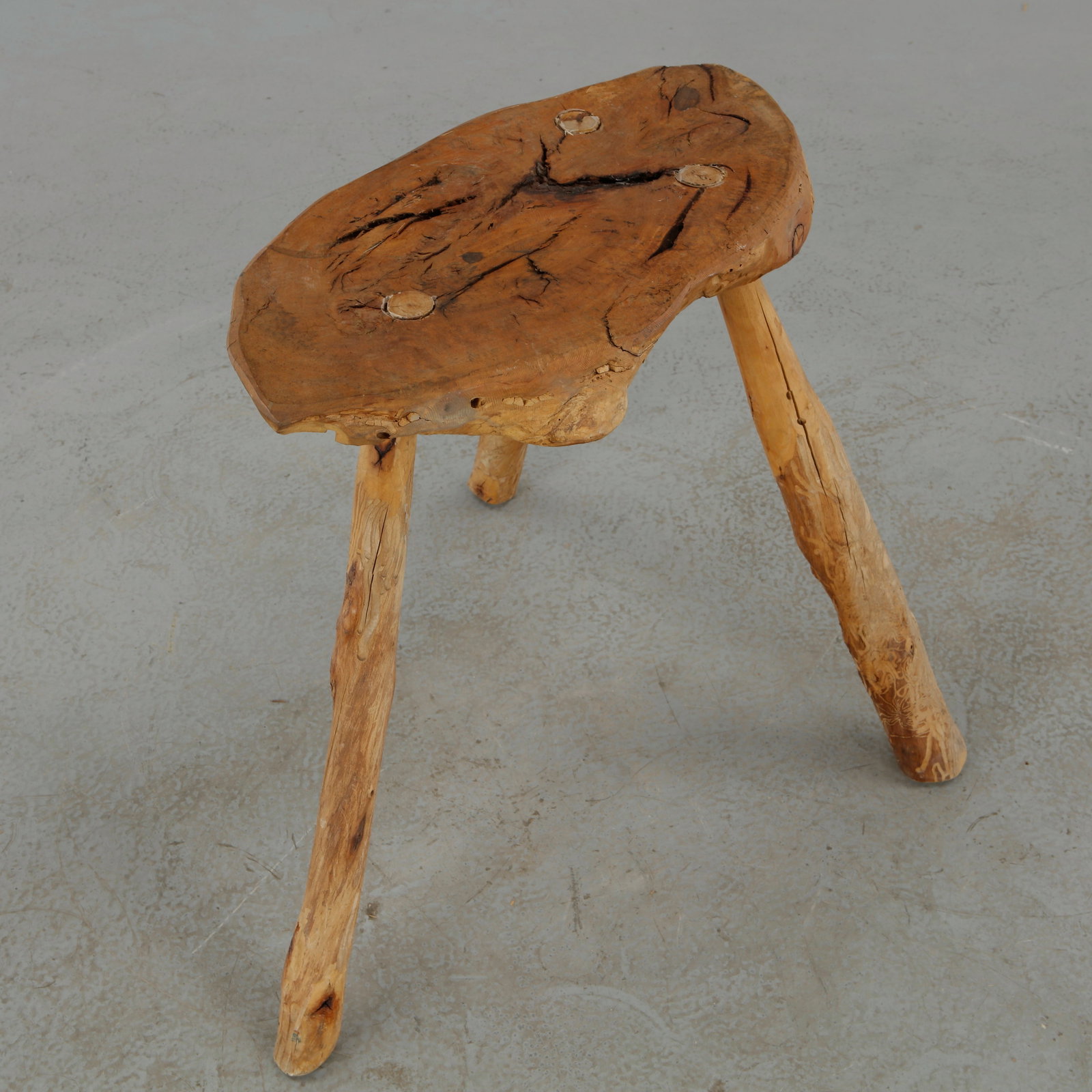 Root Wood Table with Stools, 1960s - 8