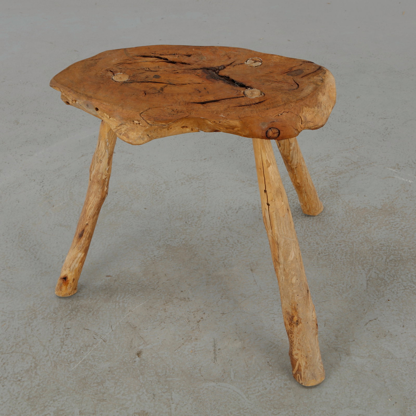 Root Wood Table with Stools, 1960s - 9