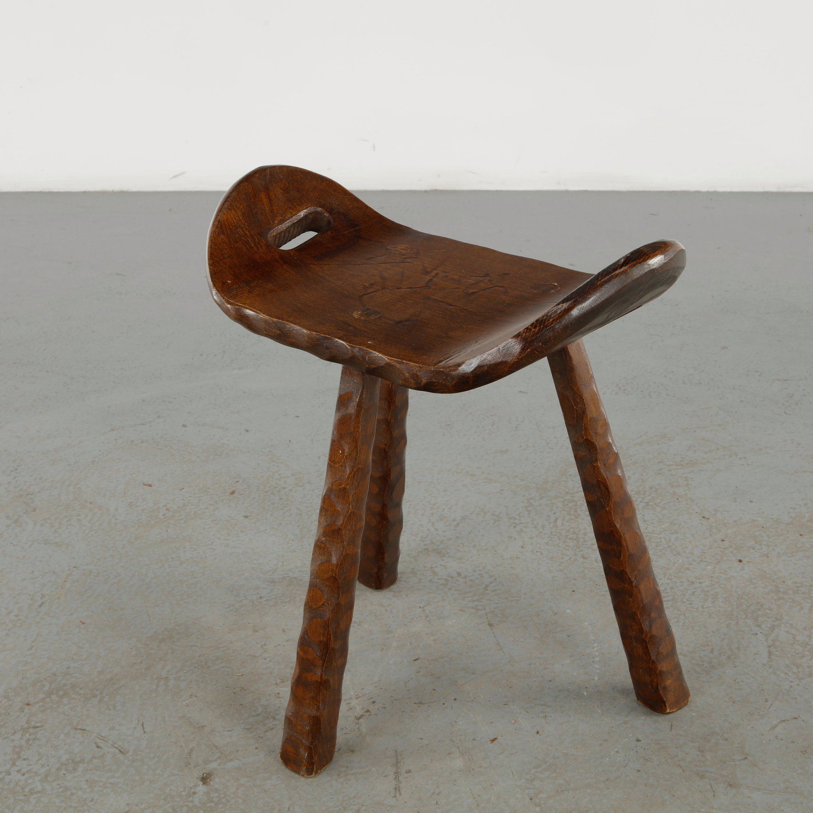 Carved Wooden Saddle Stool, 1960s (1 of 12)