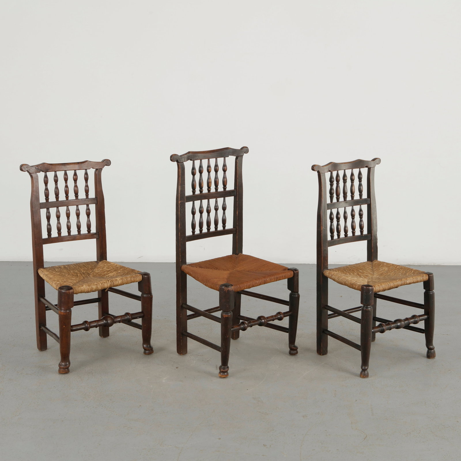 Set of Three English Ladder Back Chairs, 19th Century (1 of 20)