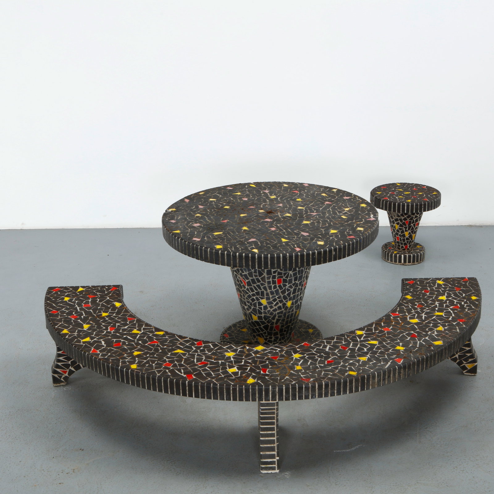Black Mosaic Dining Set, 1960s (1 of 20)