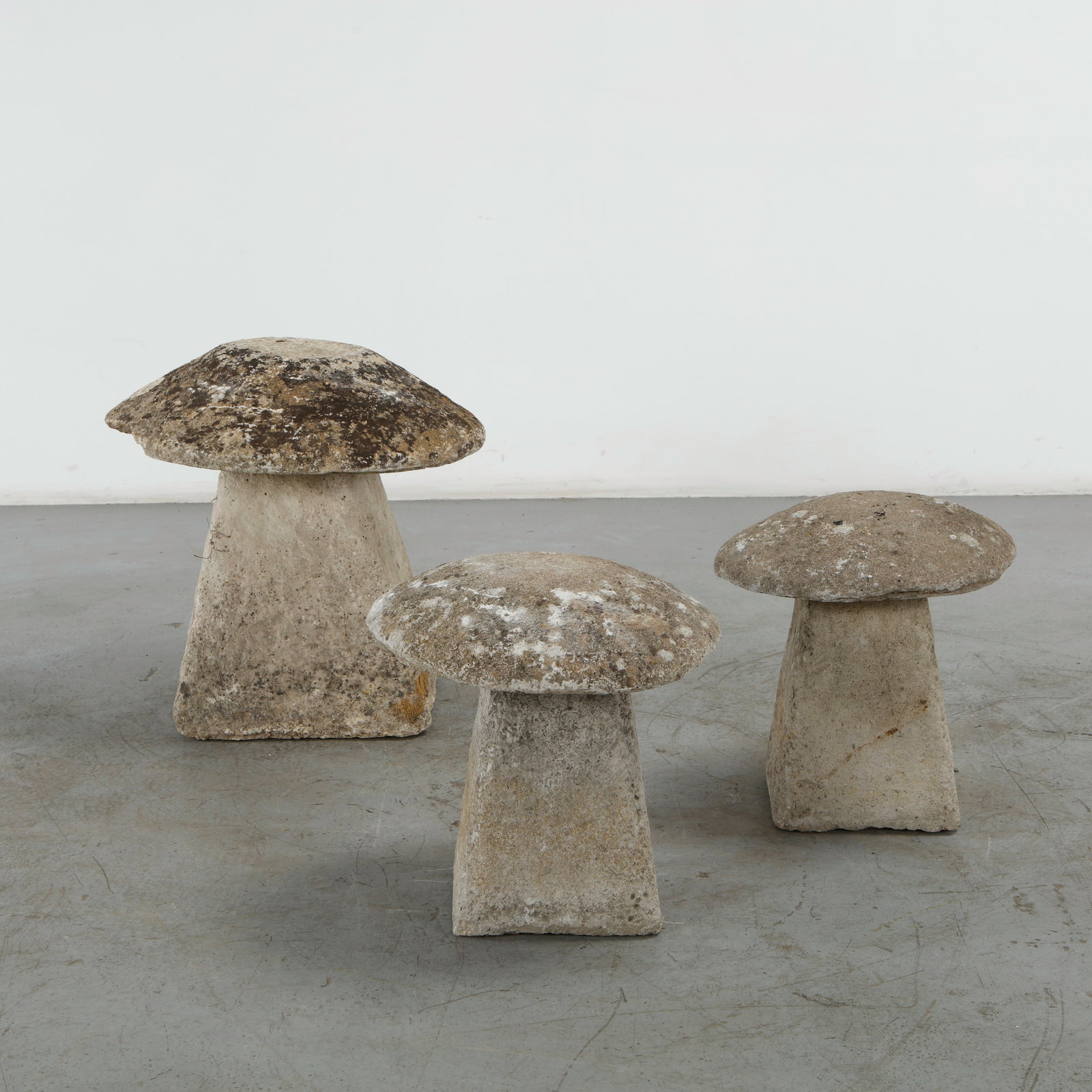 Set of Three Concrete Mushroom Garden Sculptures, France, 1960s (1 of 18)