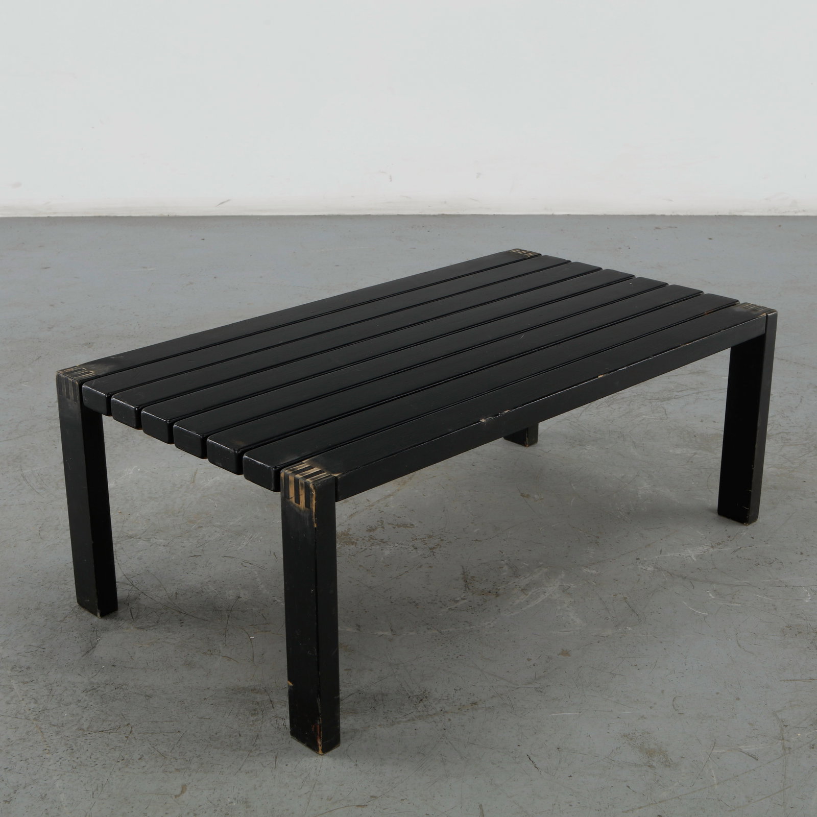 Brutalist Wood Coffee Table in the Style of Charlotte Perriand, 1960s (1 of 13)