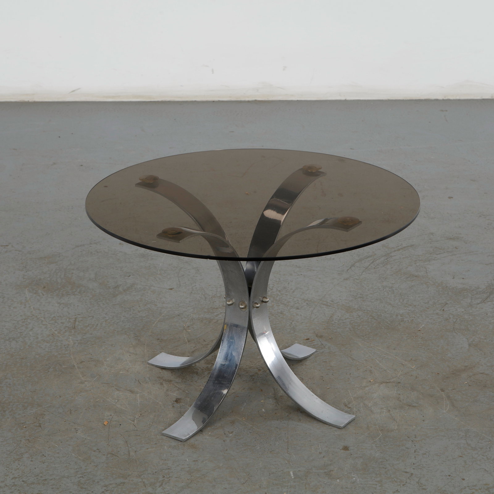 Chrome and Glass Coffee Table in the Style of Osvaldo Borsani, 1960s (1 of 13)