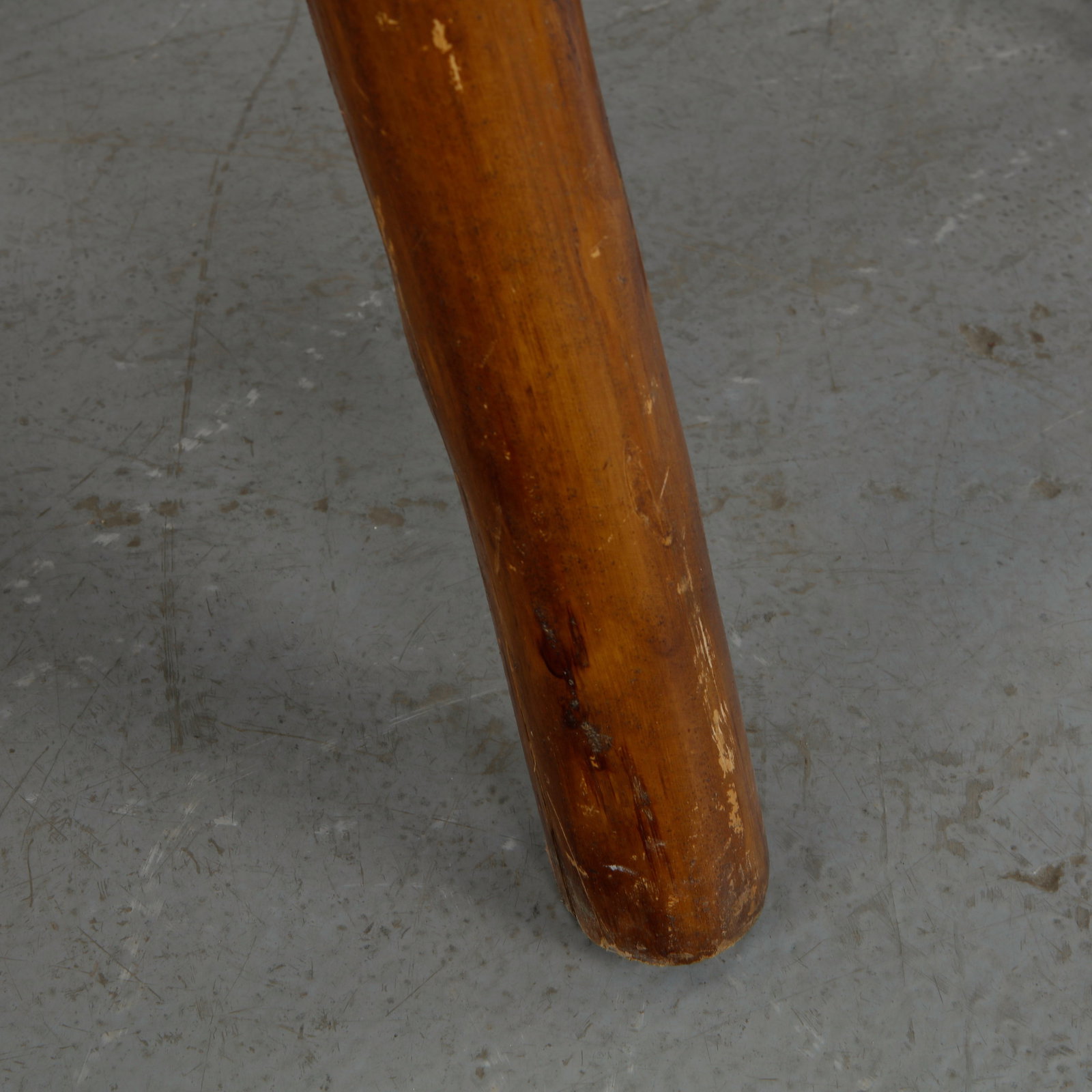 Rustic Solid-Wood Slab Side Table, 1960s - 13