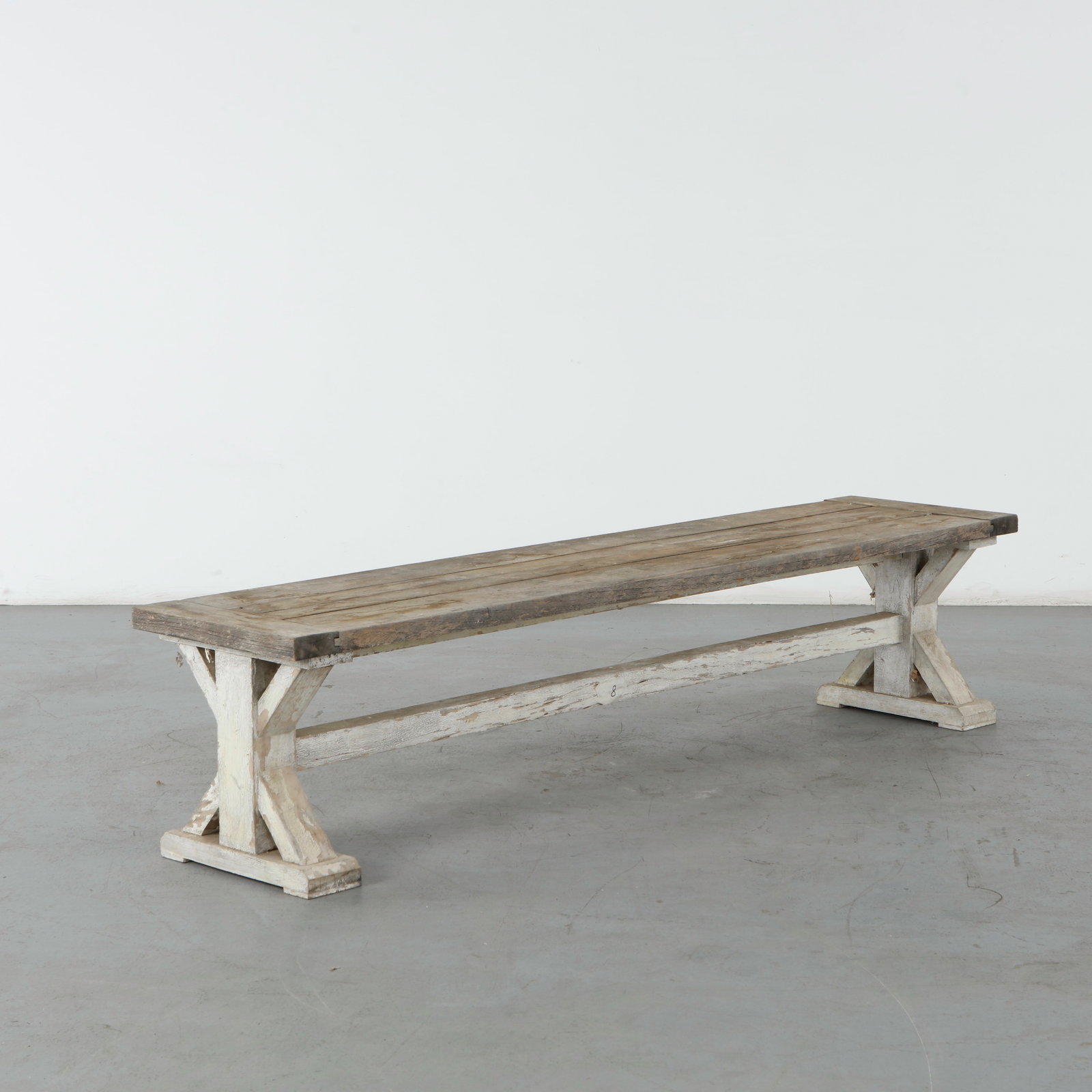 Monumental Outdoor Wood Bench, 1960s (1 of 16)