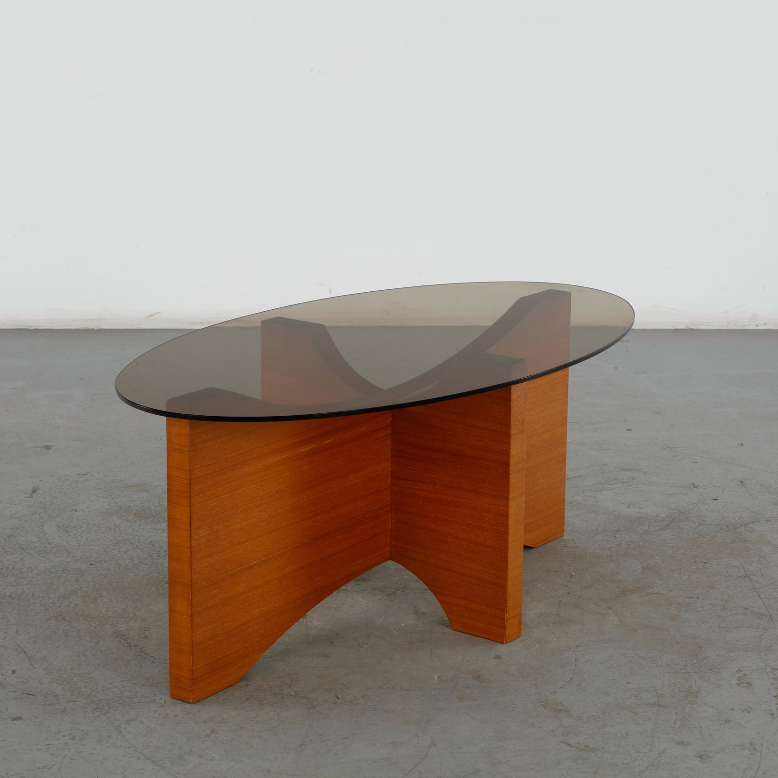 Glass-Top Sculptural Wood Coffee Table, 1970s (1 of 13)