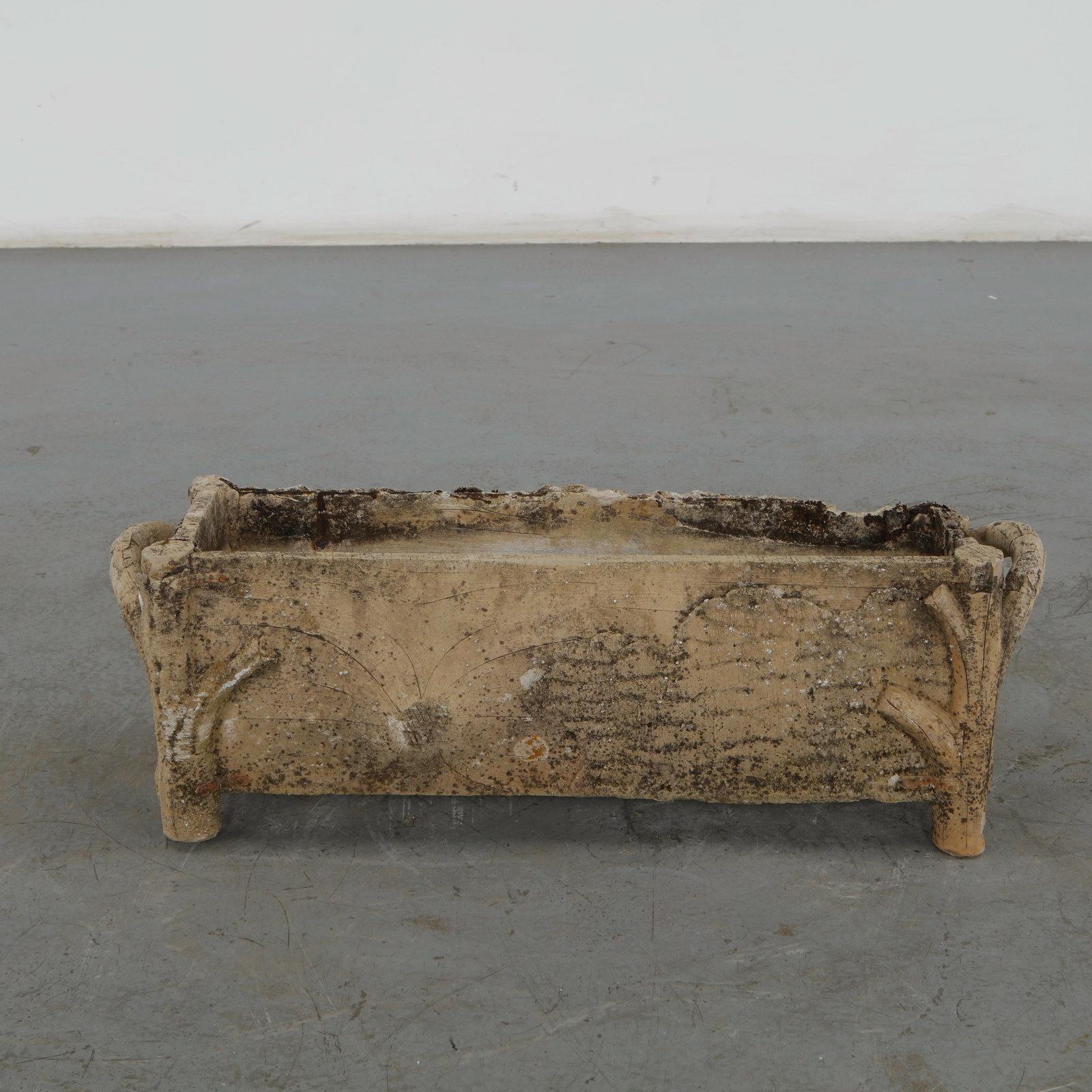 Faux Bois Rectangular Planter, 1960s - 2