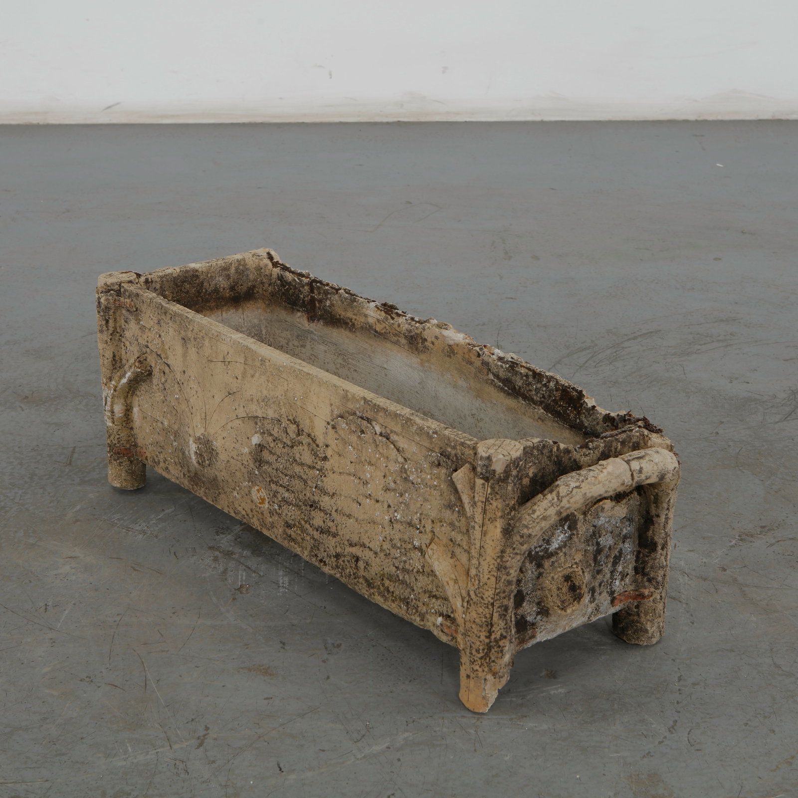 Faux Bois Rectangular Planter, 1960s - 3