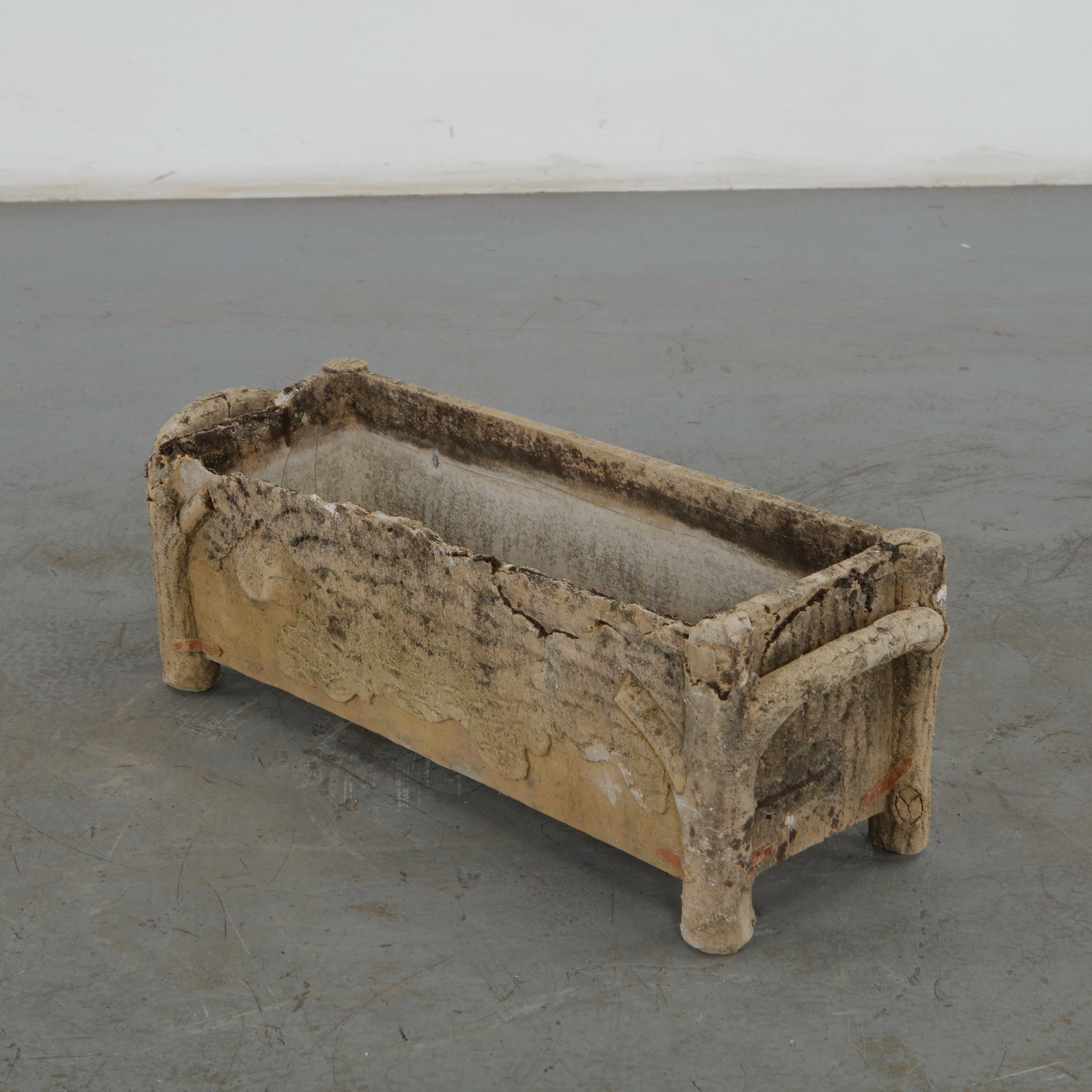 Faux Bois Rectangular Planter, 1960s - 6