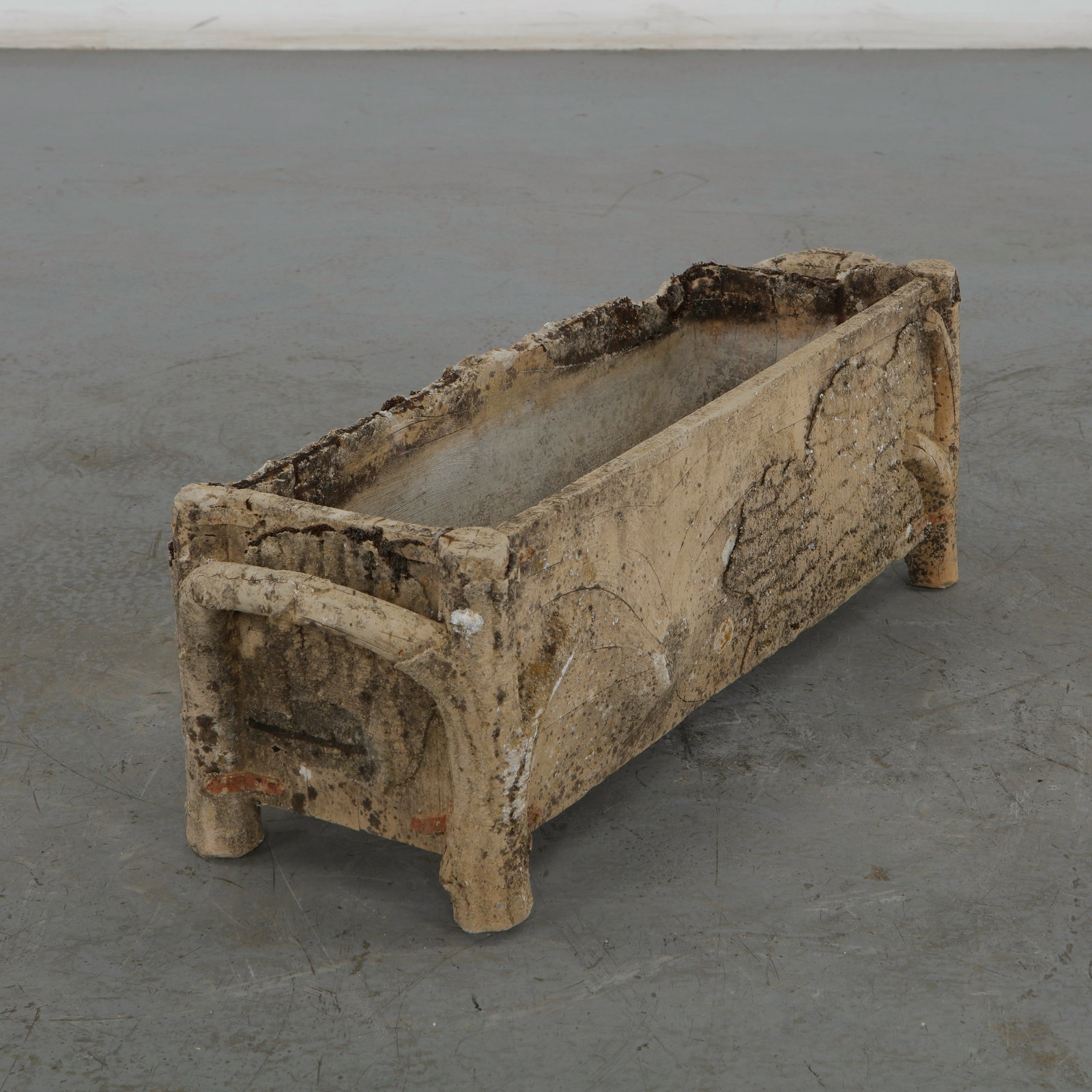 Faux Bois Rectangular Planter, 1960s - 8