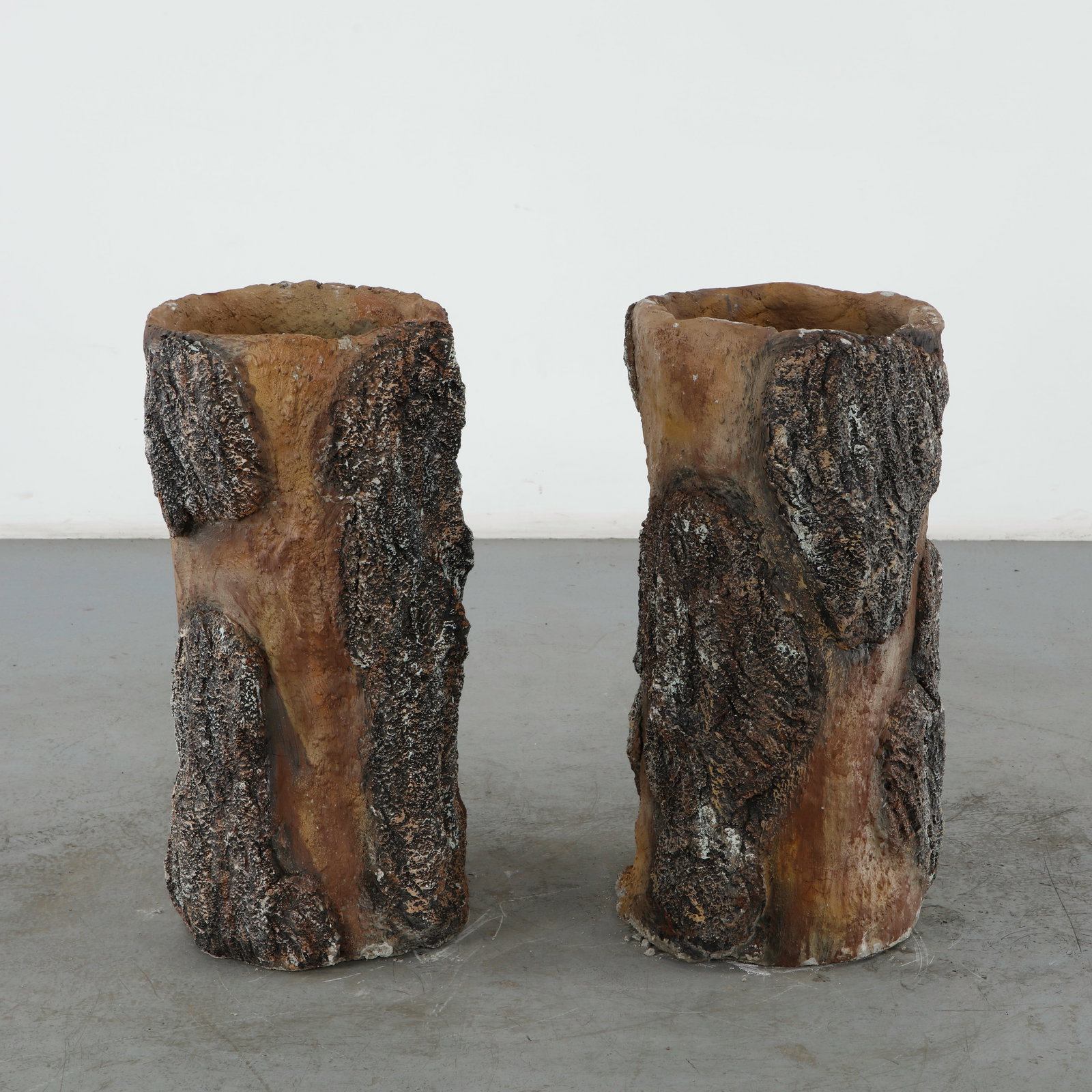Pair of Large Faux Bois Planters (1 of 15)