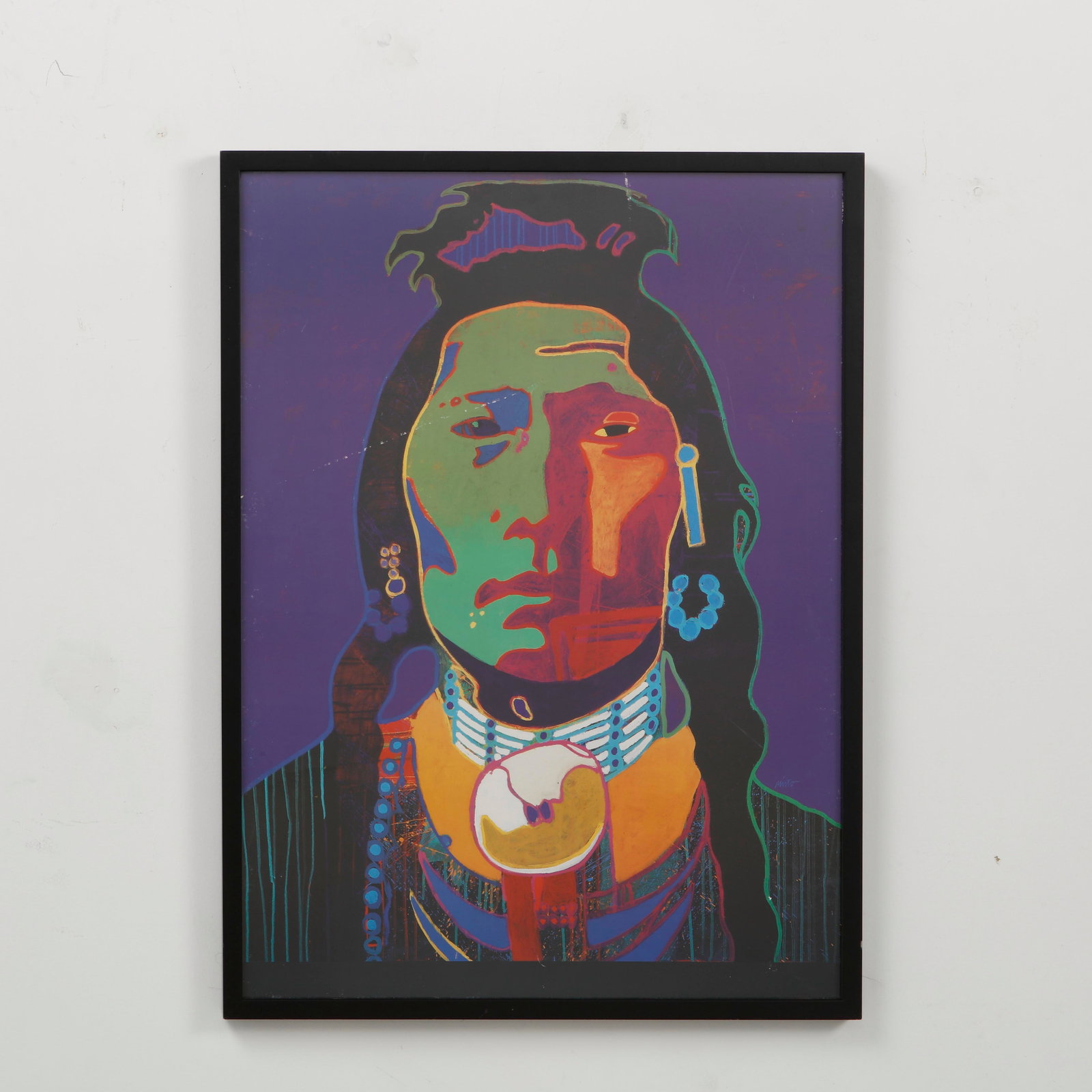 John Nieto Serigraph Thunder Cloud: This serigraph titled "Thunder Cloud" by American contemporary artist John Nieto (1936_2018) is a powerful example of his signature Fauvist-influenced style. Known for his dynamic use of electric colo