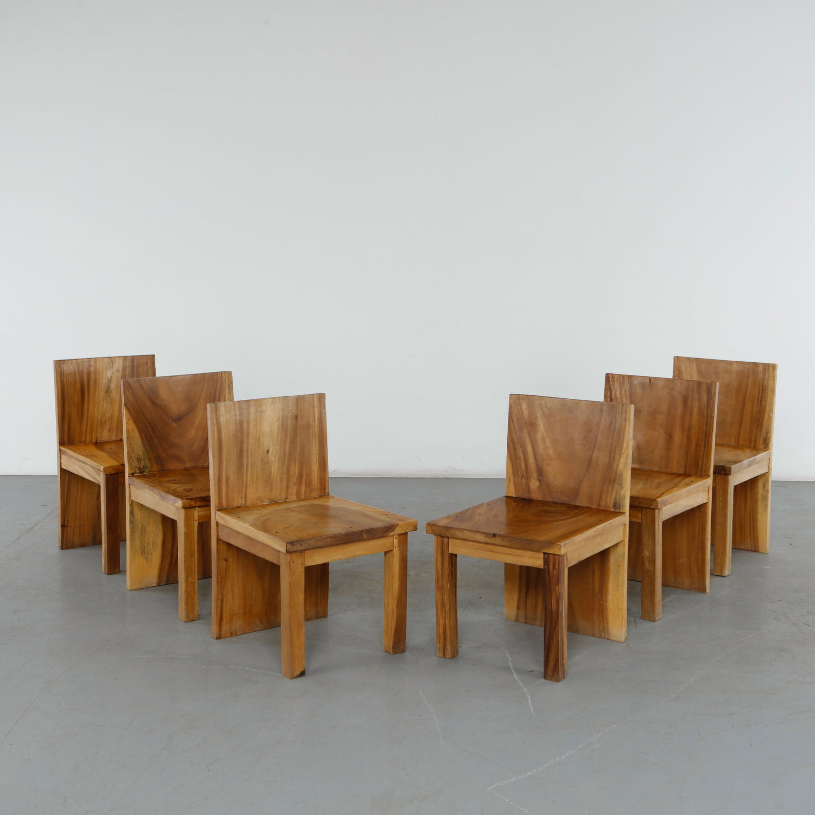 Set of 6 Elm Dining Chairs in the style of Romanutti, Italy (1 of 20)