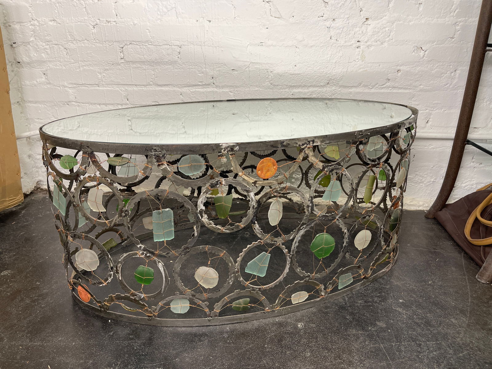 Unique Piston Ring Recycled Glass Coffee Table (1 of 7)