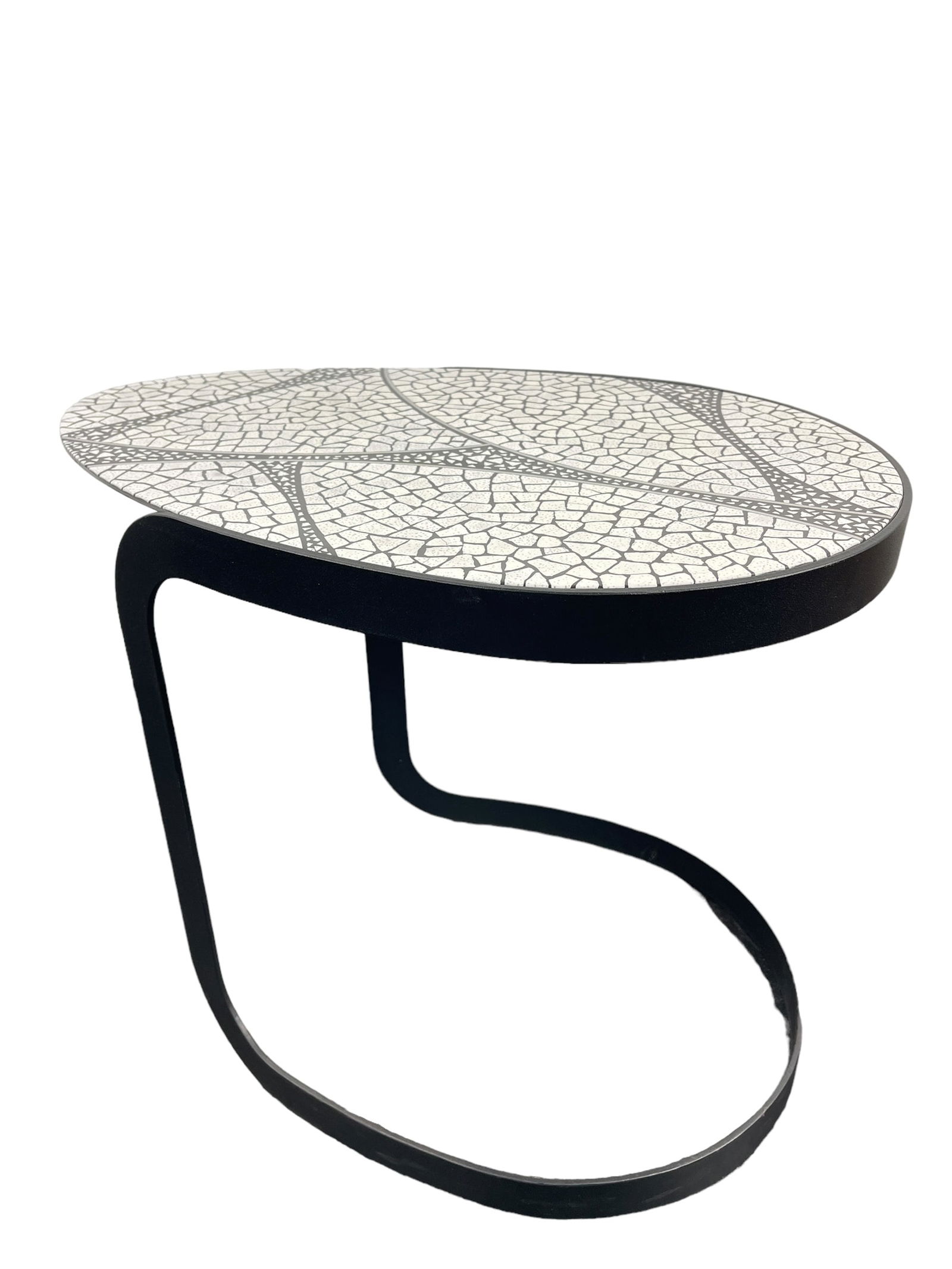 Nest of Medium Ostrich Eggshell Veneer End Table (1 of 7)