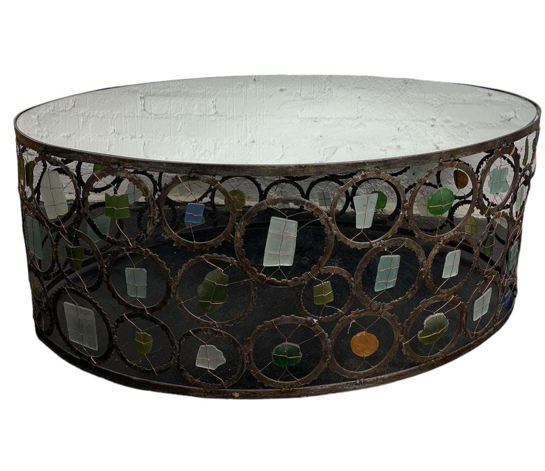 Unique Piston Ring Recycled Glass Coffee Table (1 of 10)