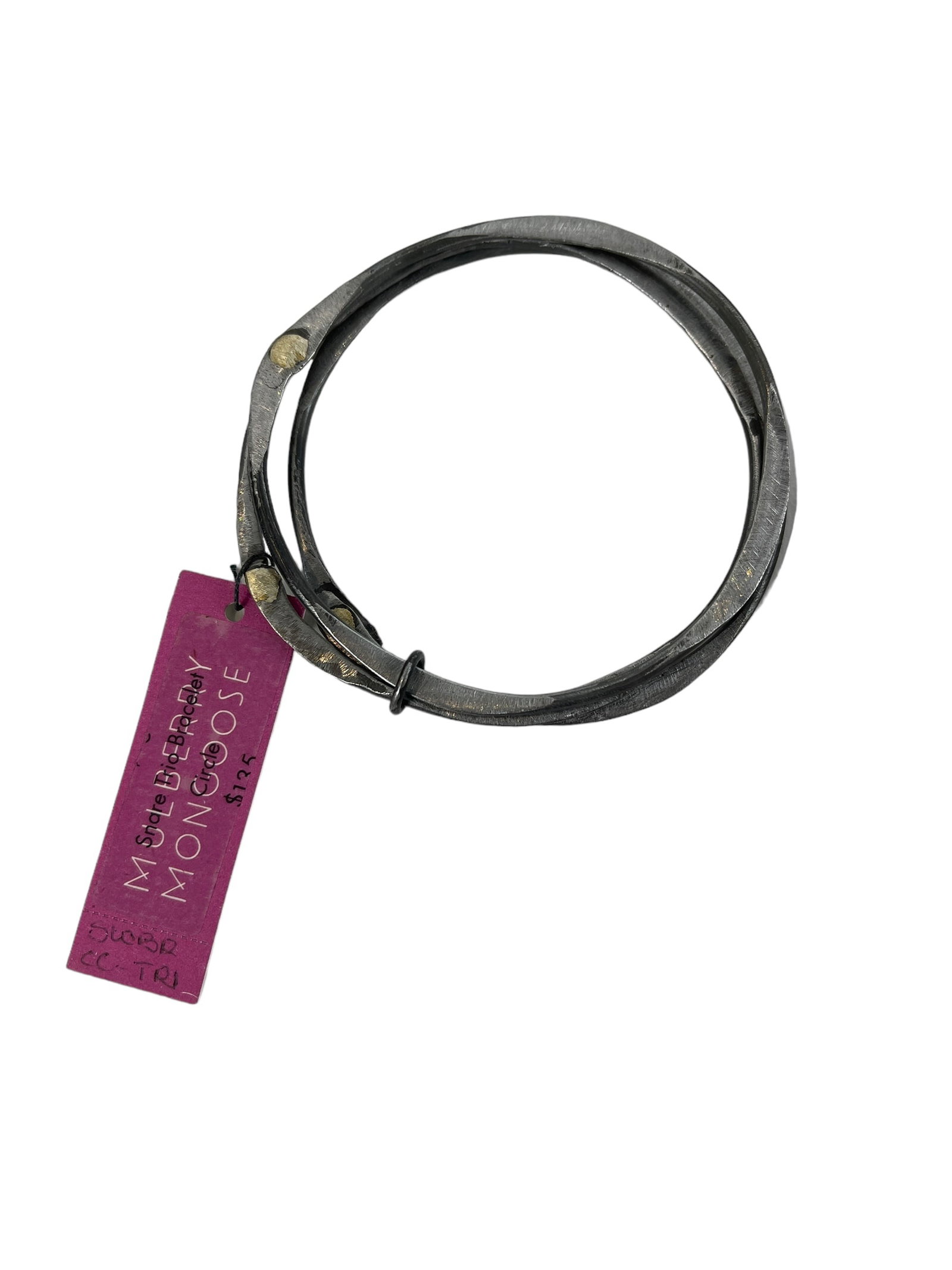 Anti-Poaching Snare Trio Bracelet Bangle: These are handmade from old poaching snares. These old snares and devices are donated and then repurposed into jewelry. 3"W