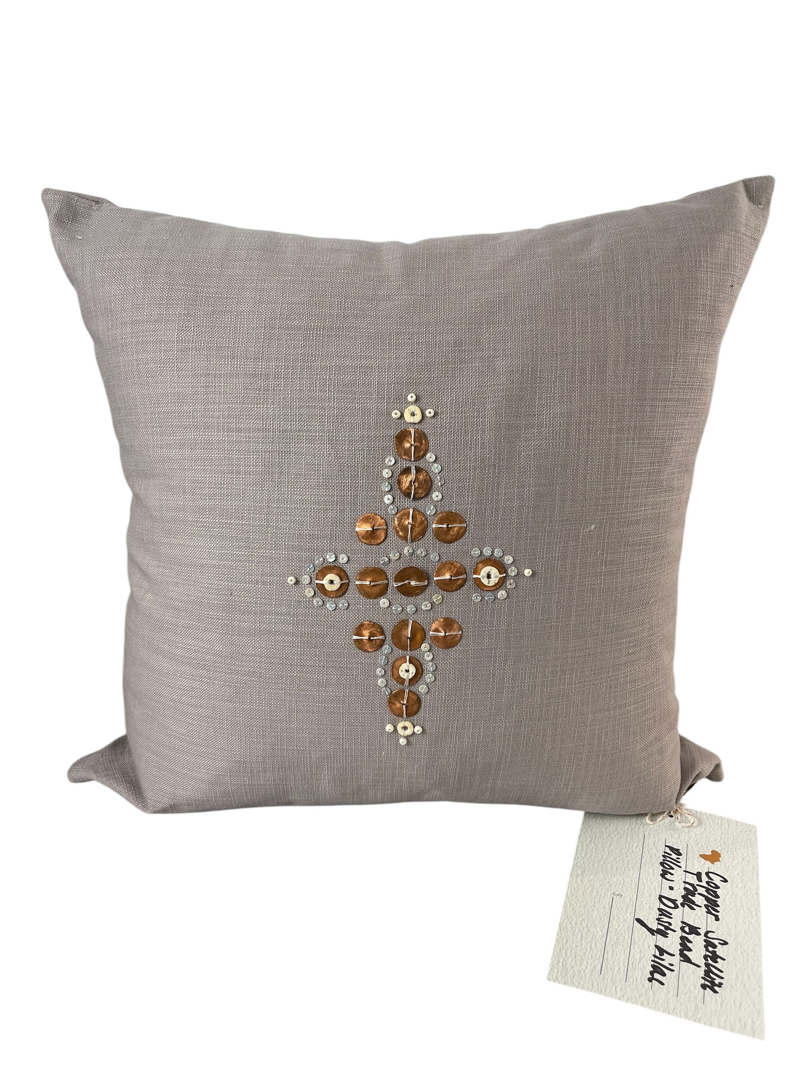 Copper Satellite Trade Bead Pillow (1 of 3)