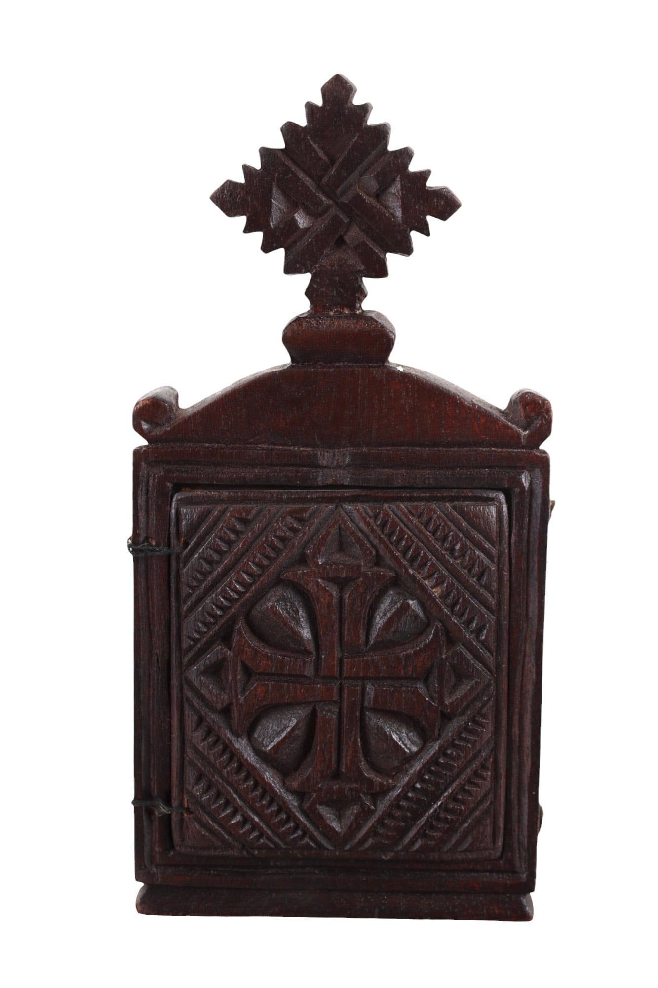 Ethiopian Orthodox Altar Icon Painted Wood Shrine (1 of 5)