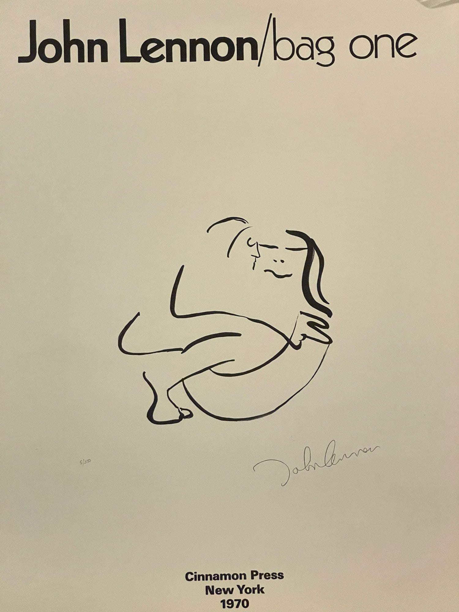 The Beatles John Lennon Lithograph Signed (1 of 6)