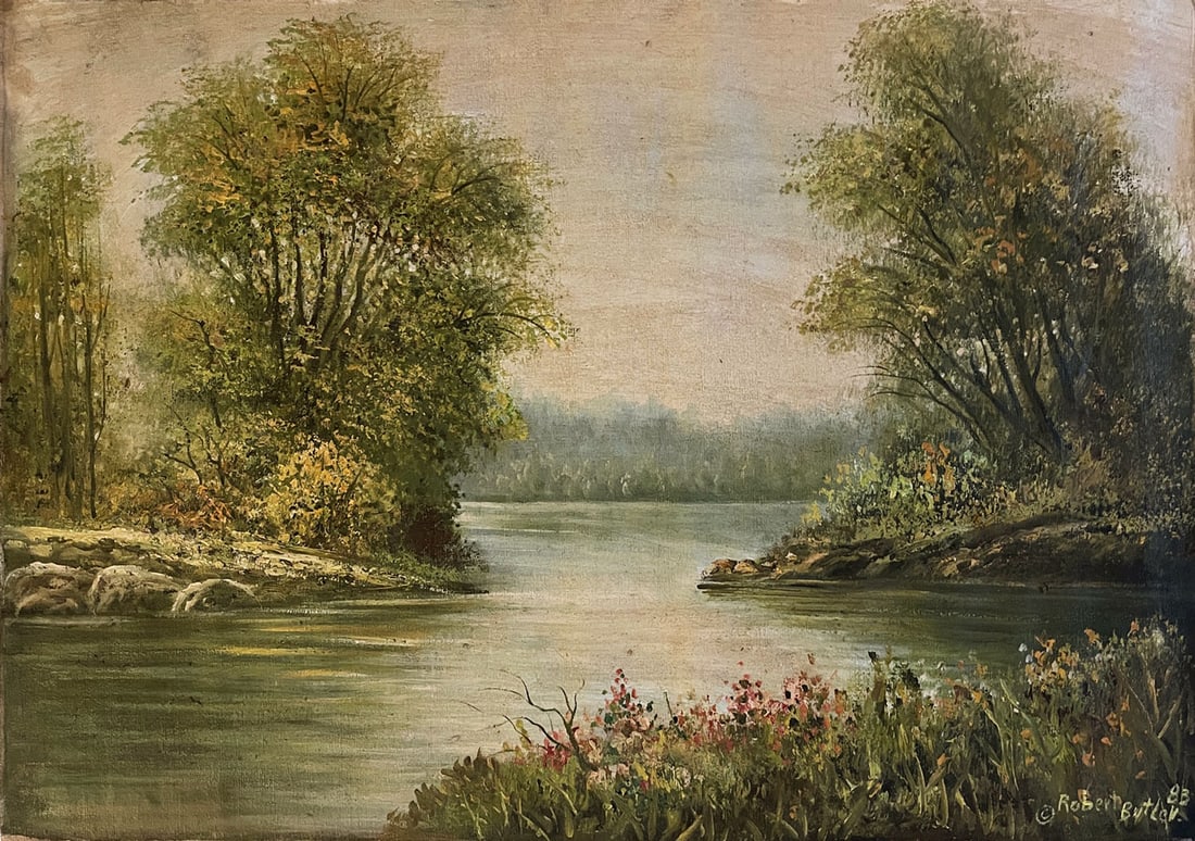 ROBERT BUTLER FLORIDA HIGHWAYMEN OIL ON CANVAS COA (1 of 7)