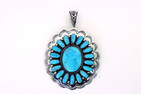 Stunning Large Pendant Sleeping Beauty Turquoise