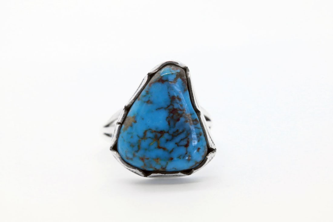 Vintage Circa 1950 Pilot Mountain Turquoise Ring (1 of 4)