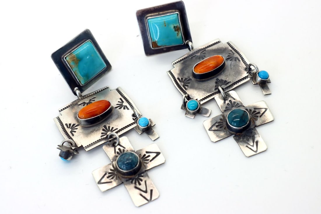 Navajo Artist Robert Livingston Earrings (1 of 4)