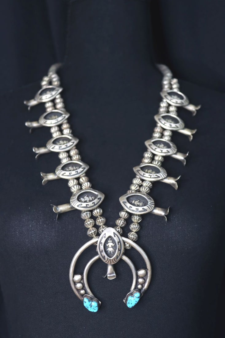 Beautiful Circa 1940 YEI Dancer Squash Blossom (1 of 9)