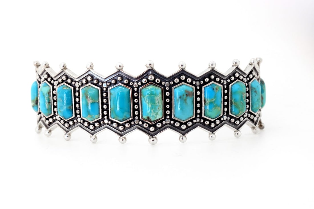 Beautiful Pilot Mountain Turquoise Cuff Bracelet (1 of 8)