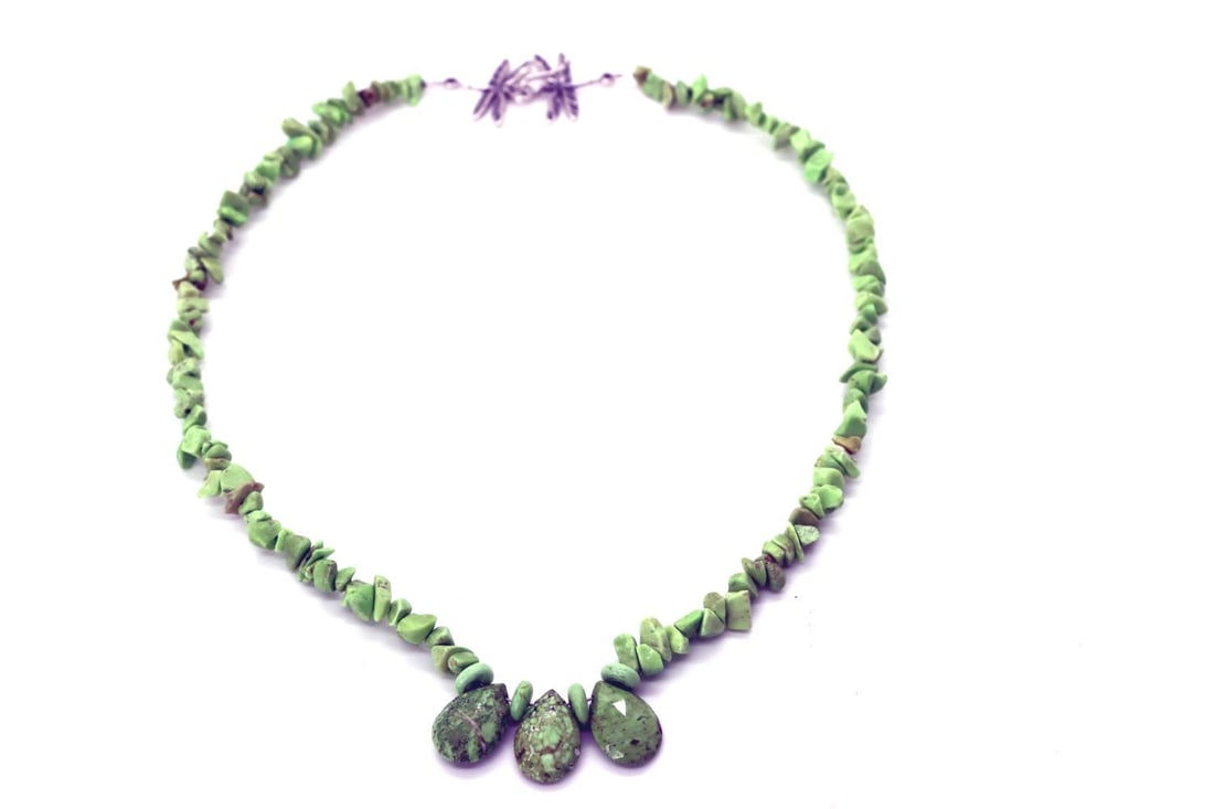 Handmade Natural AAAA Gaspeite Rare Necklace (1 of 3)