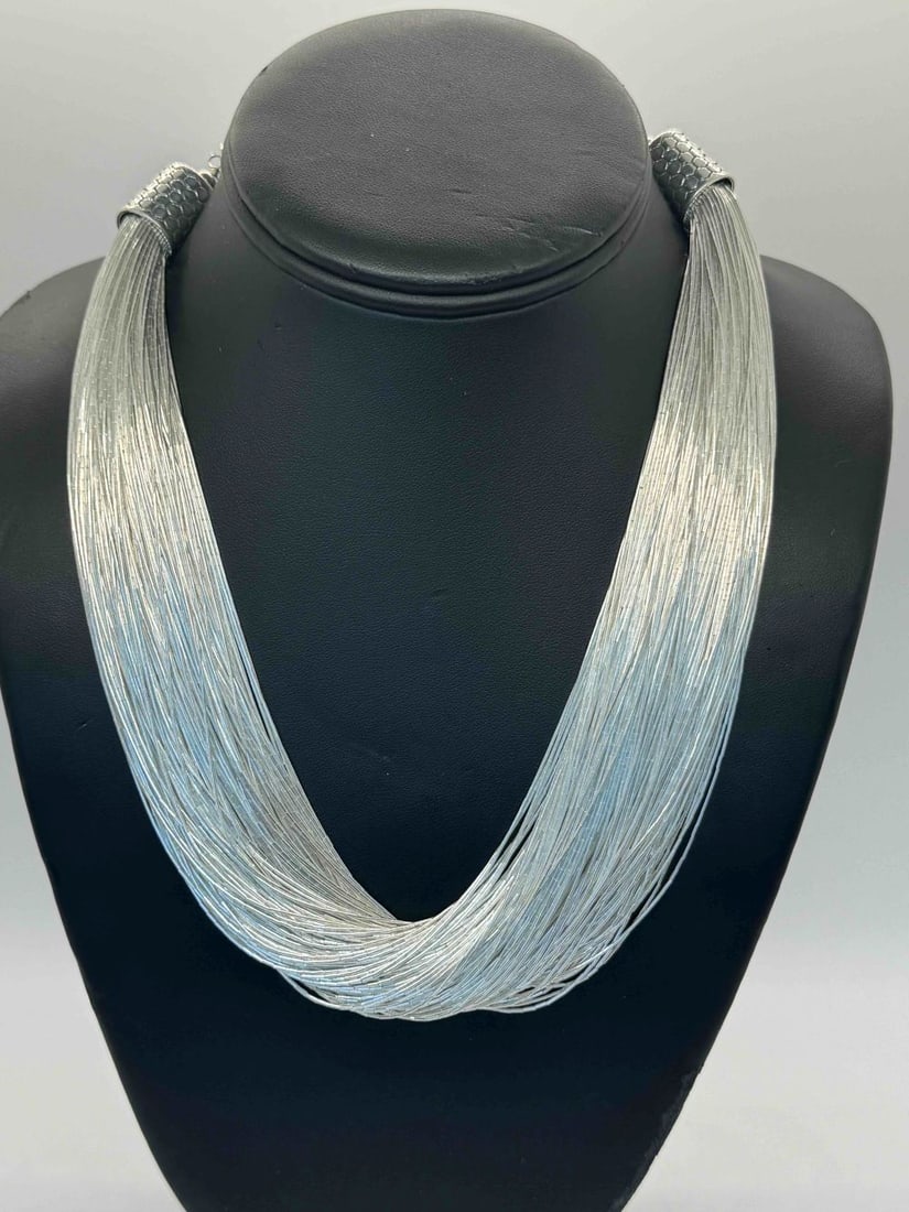 Liquid Sterling Silver 200 Strand Necklace (1 of 4)