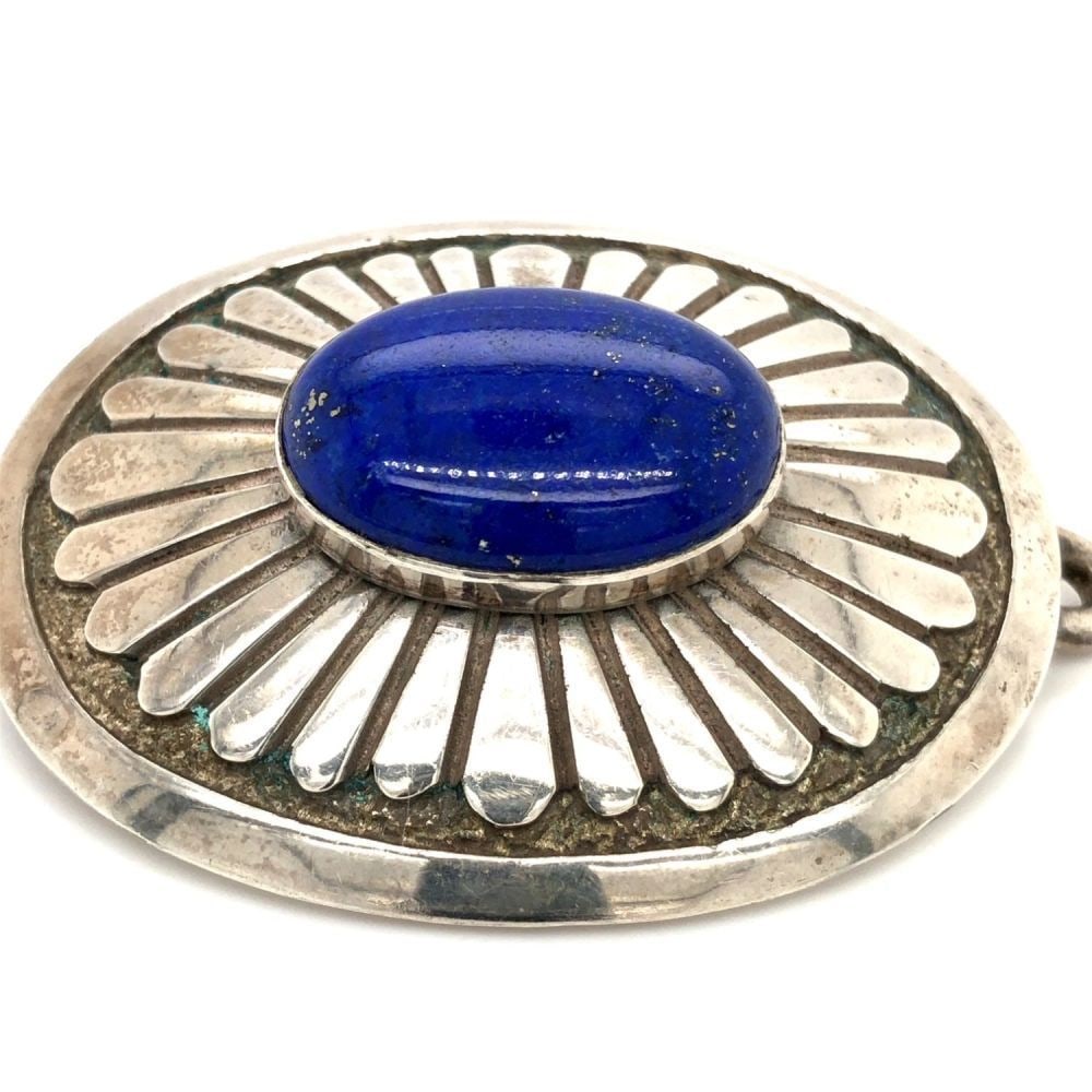 Navajo Artist Jackson Lapis Pendant (1 of 3)