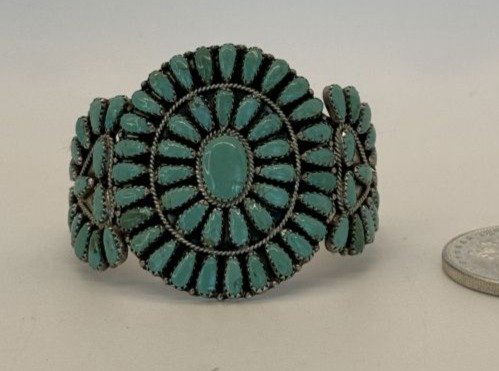Carico Lake Turquoise Petit Point Cuff (1 of 4)