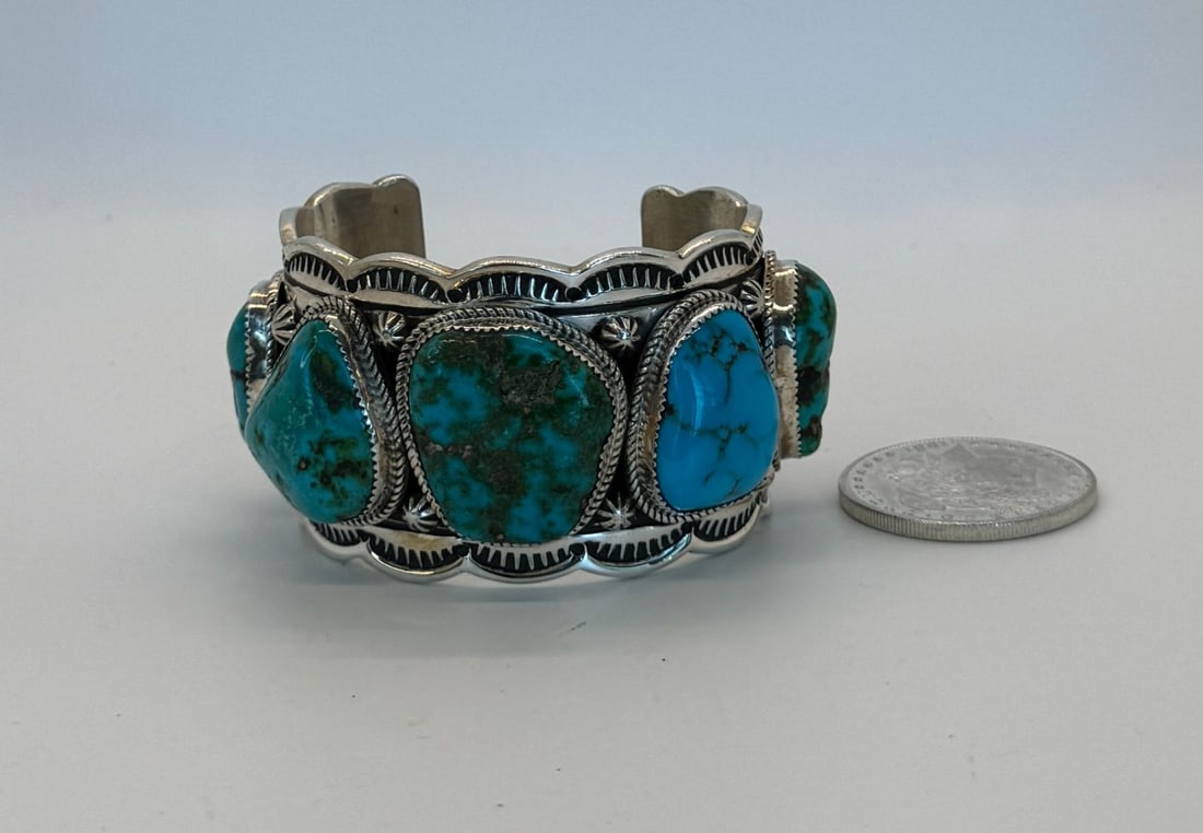 Delbert Delgarito No. 8 Turquoise Cuff (1 of 6)