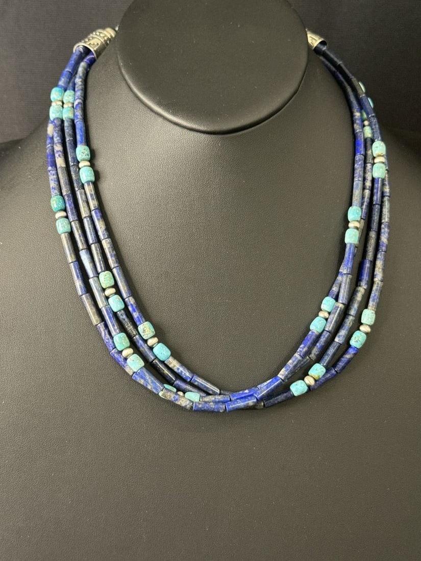 Denim Lapis Necklace (1 of 4)