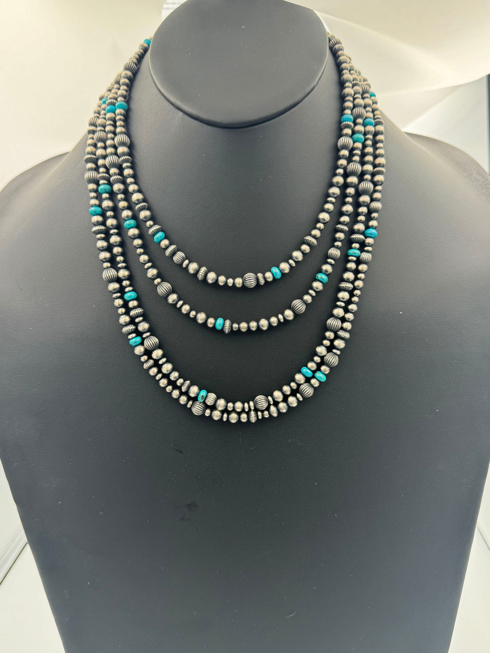 Stunning Navajo Pearls Kingman Turquoise Necklace (1 of 5)