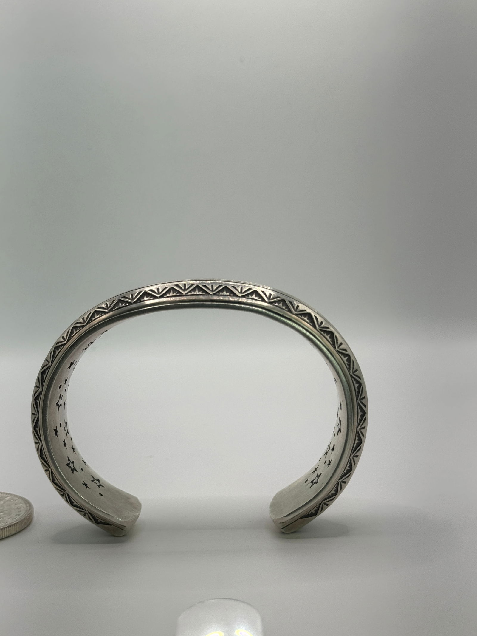 YAHZ Hand Stamp Navajo Sterling Silver Cuff (1 of 4)