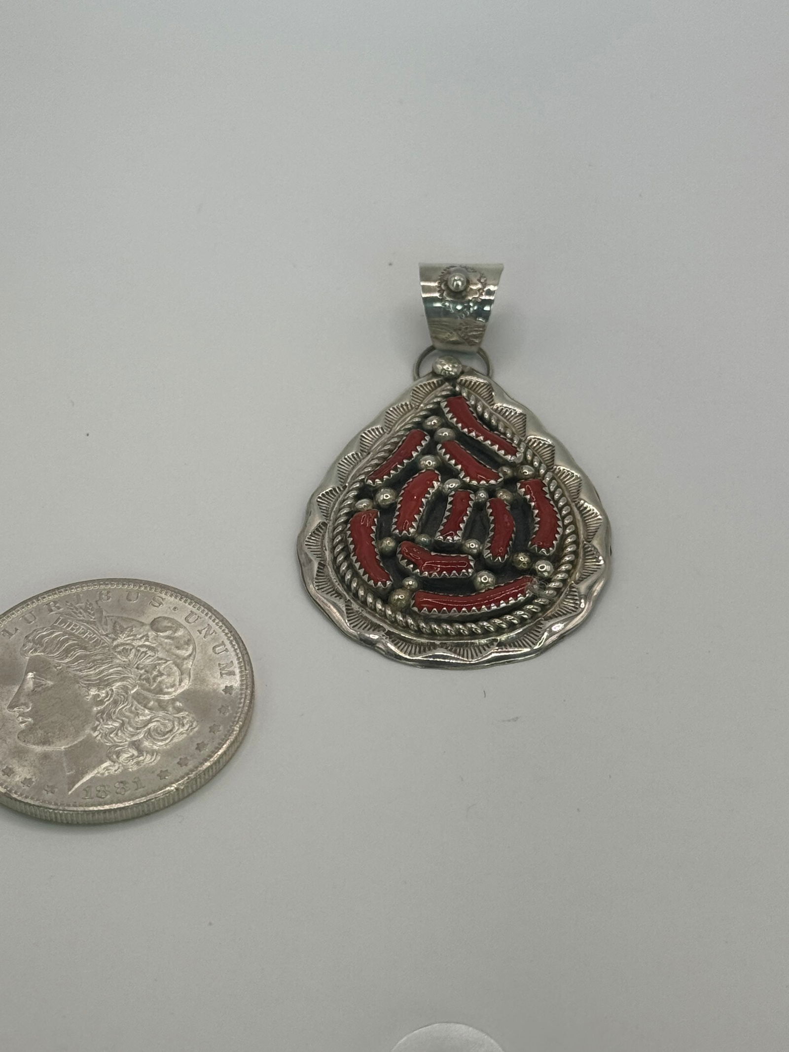 Vintage Mediterranean Coral Pendant (1 of 5)