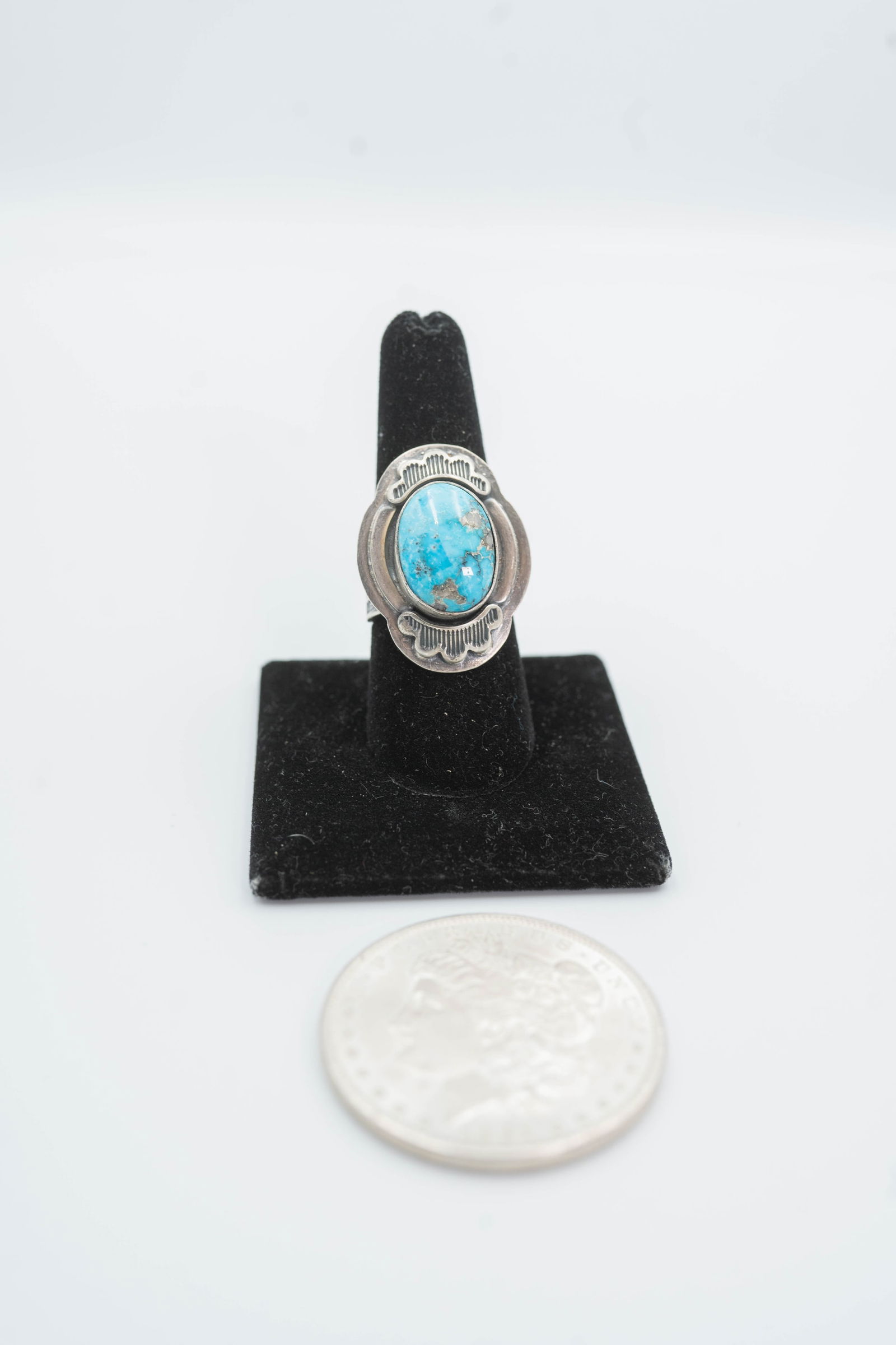 Artist Stanley Parker Blue Ridge Turquoise Ring (1 of 6)