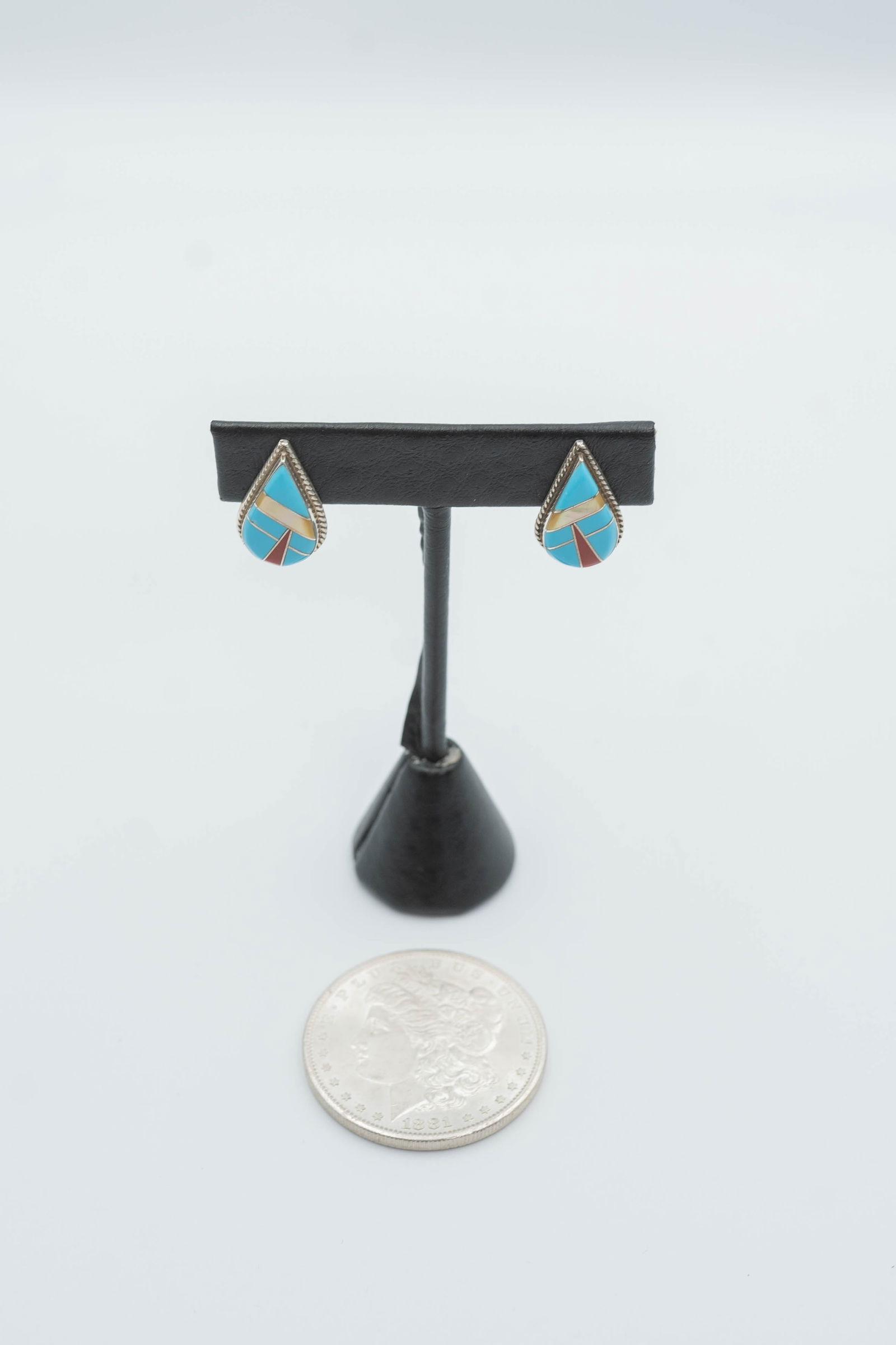 Vintage Navajo Channel Inlay Earrings (1 of 4)