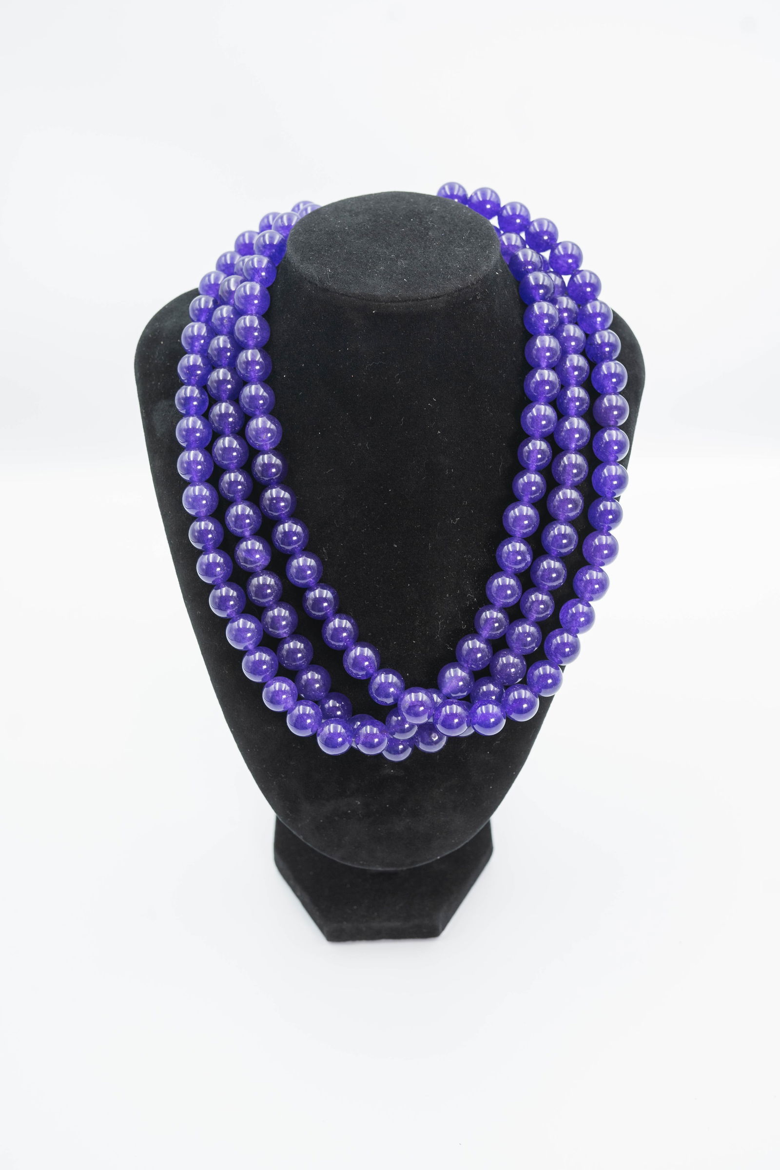AAAA  Amethyst ClassicThree Strand Necklace (1 of 9)