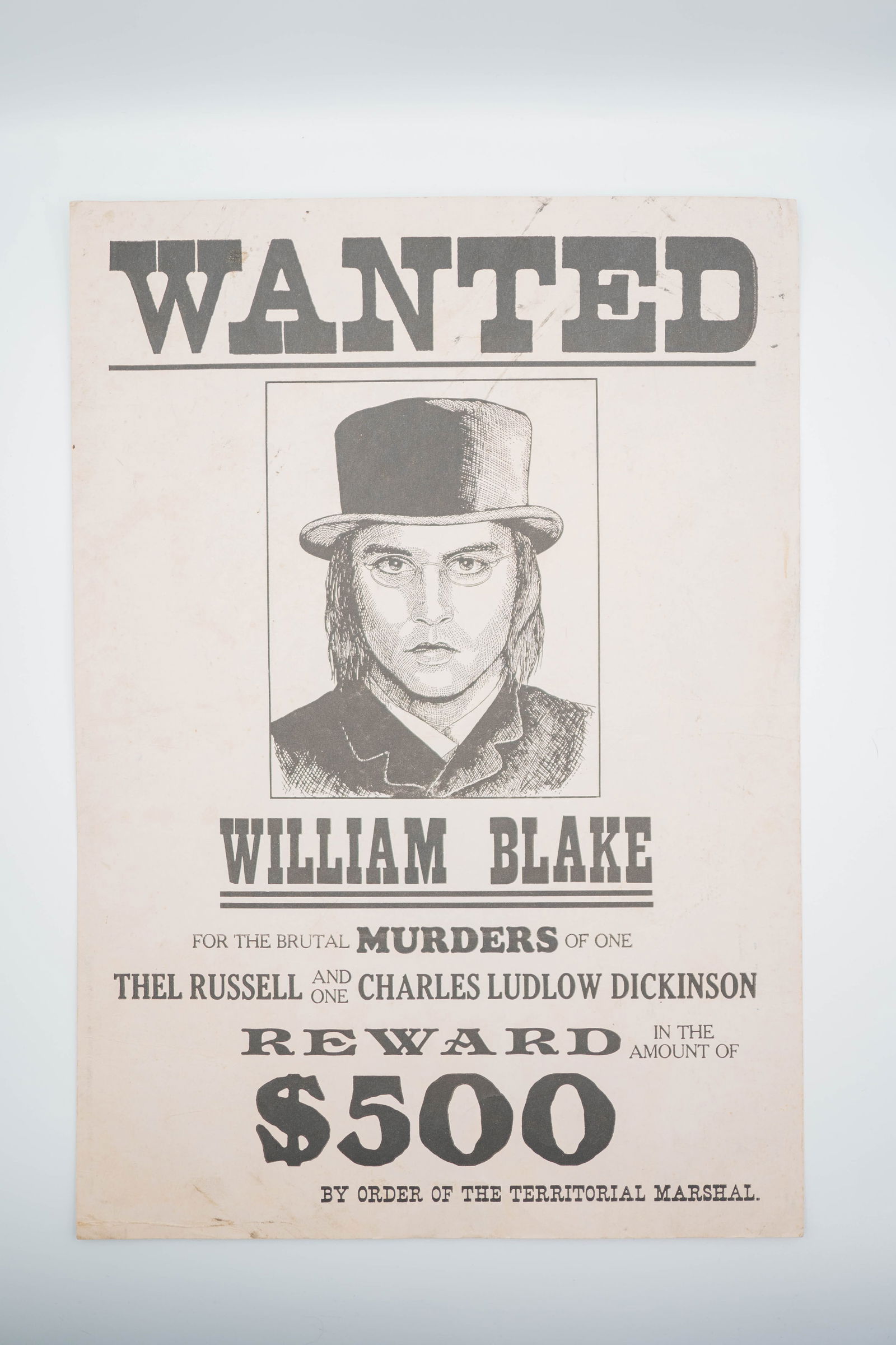 Johnny Depp "Wanted" Poster (1 of 2)