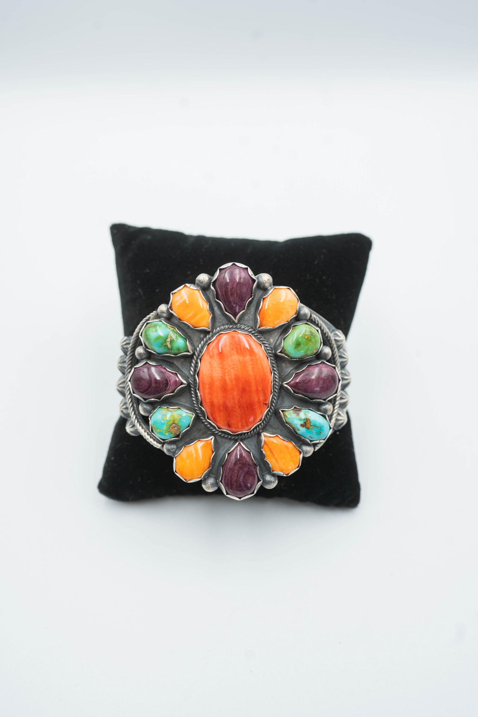Navajo Artist Ray Bennett Multi Stone Cuff (1 of 6)
