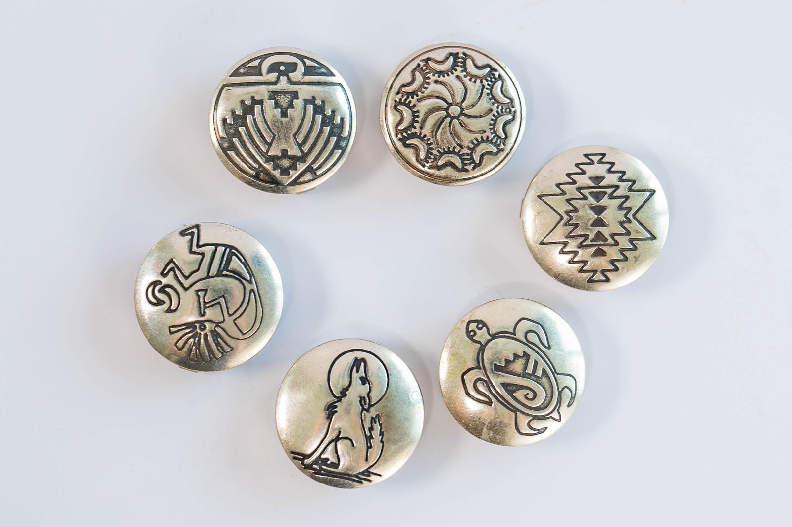 Vintage Sterling silver Button Covers (1 of 2)