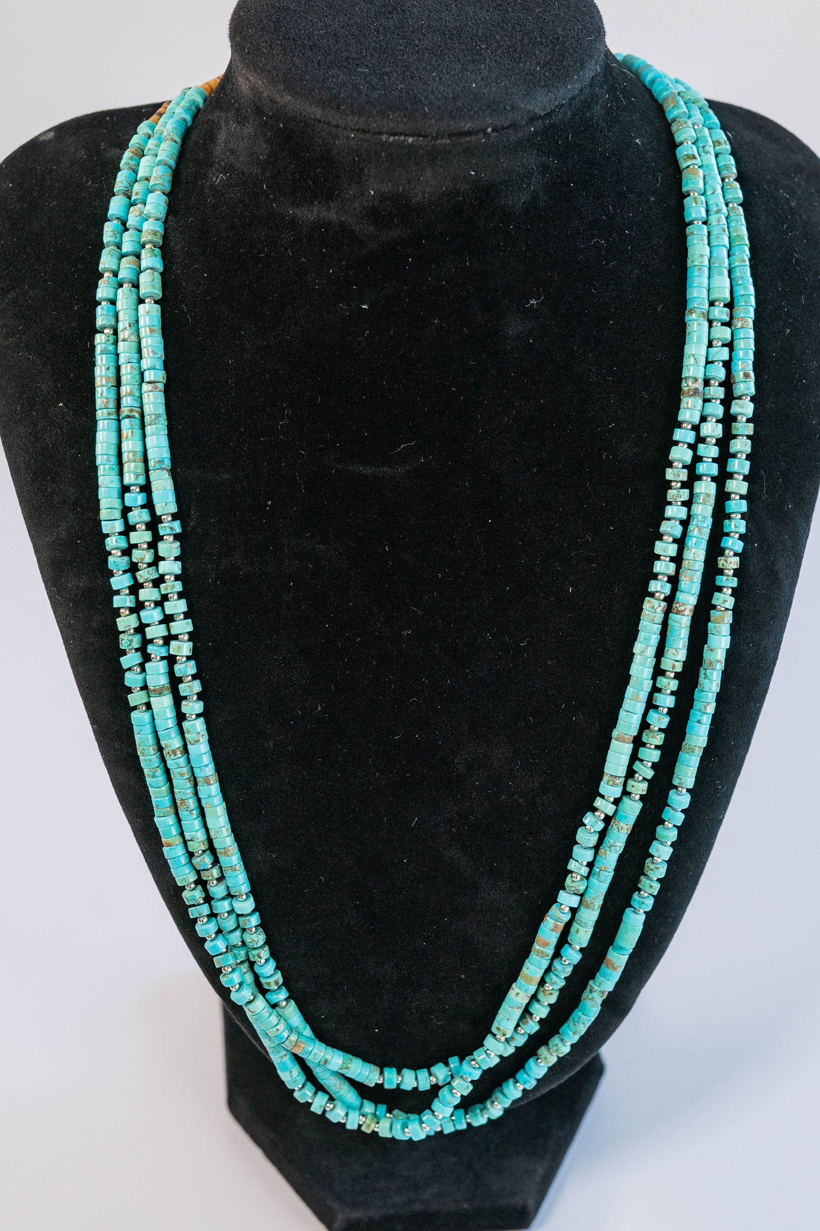 Kingman Turquoise Heishi Necklace (1 of 4)