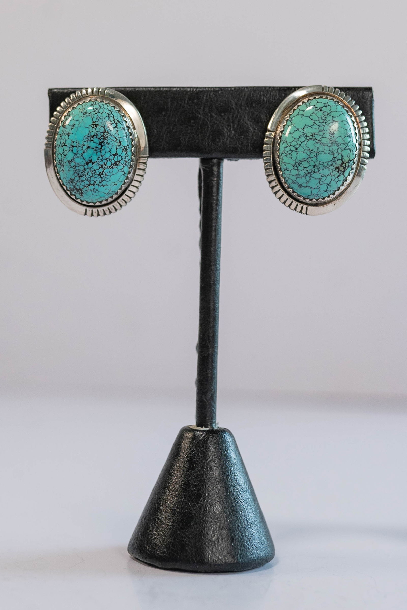 Vintage # 8 Mine Turquoise Earrings (1 of 3)